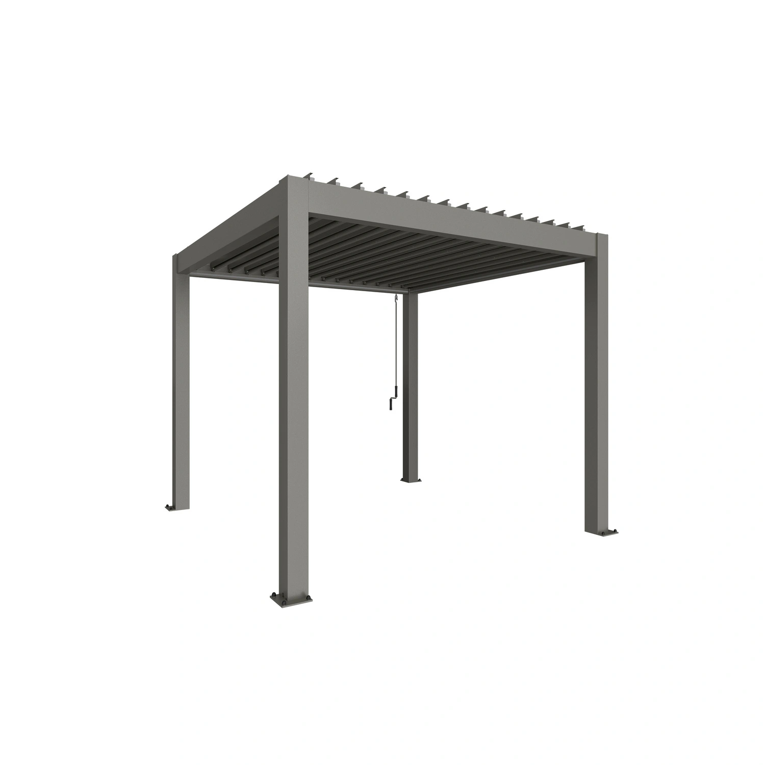 Pergola »Gr. 3×3«, BxHxT: 312 x 255 x 312 cm, quarzgrau-metallic