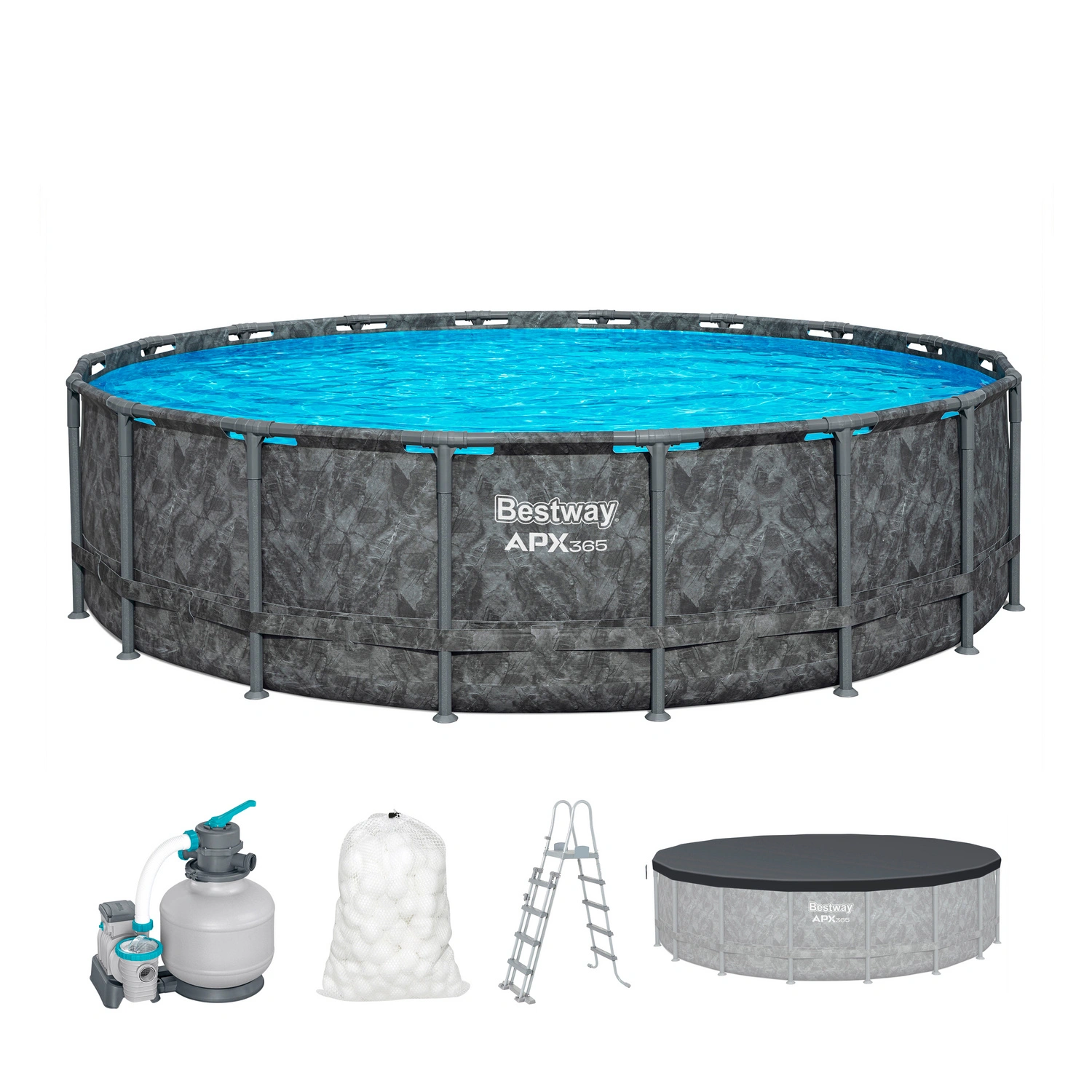 Pool »APX365™«, Komplett-Set mit Sandfilteranlag,e Ø 549 x 132 cm, rund