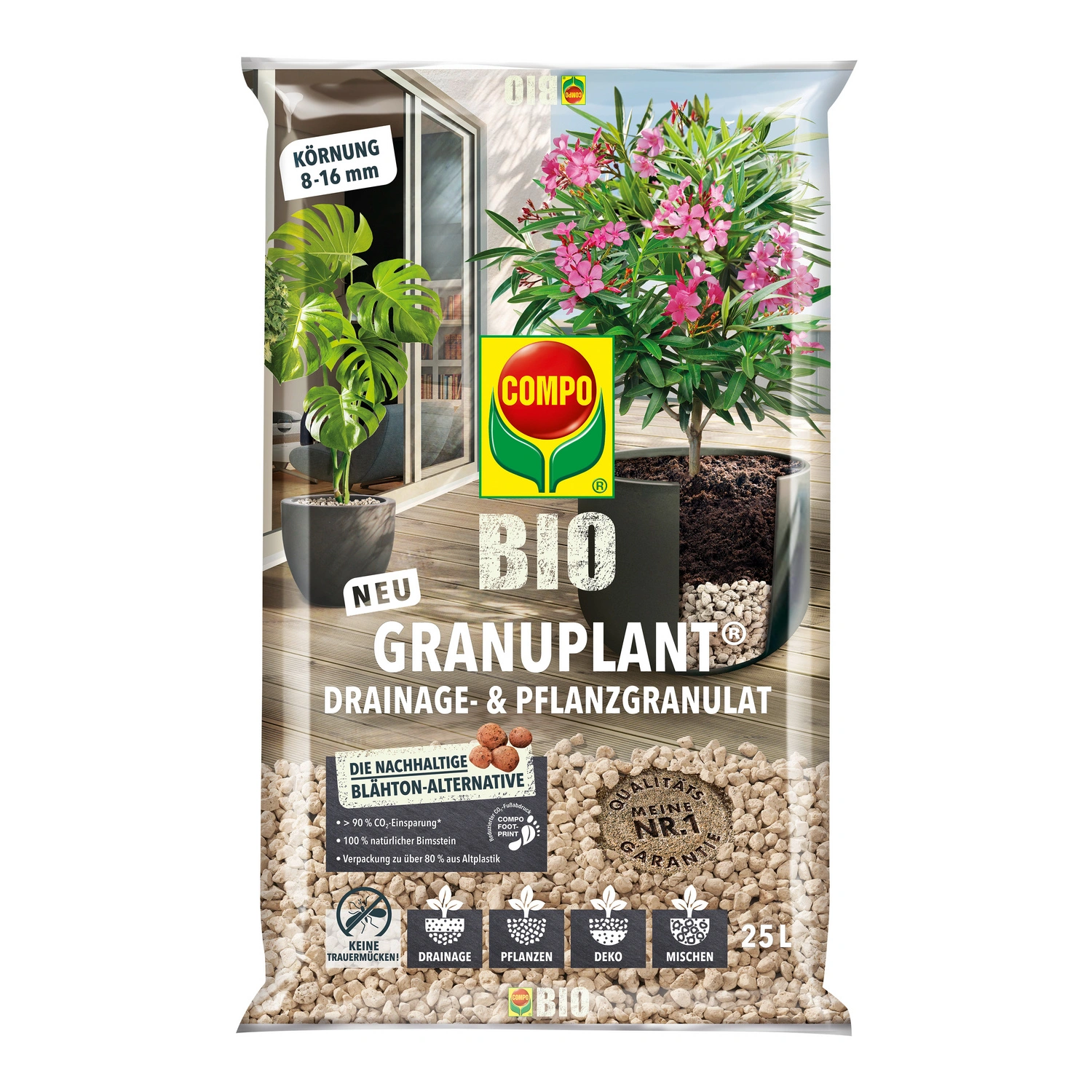 Bimsgranulat »GRANUPLANT®«, 25 Liter, sehr lange Haltbarkeit, ideal für Hydro- und Semikulturen