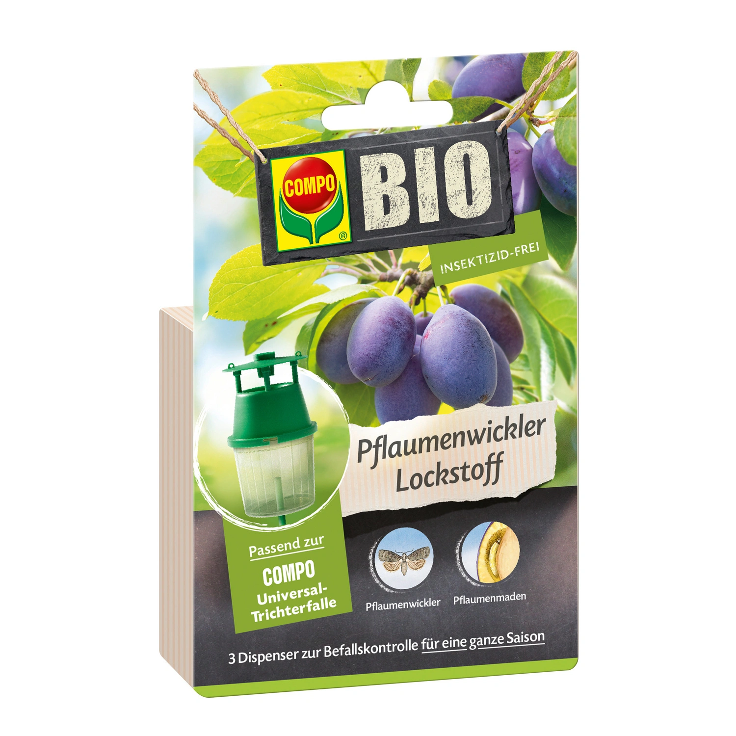 Biotechnische Falle, BIO Pflaumenwickler Lockstoff, 3 Stück
