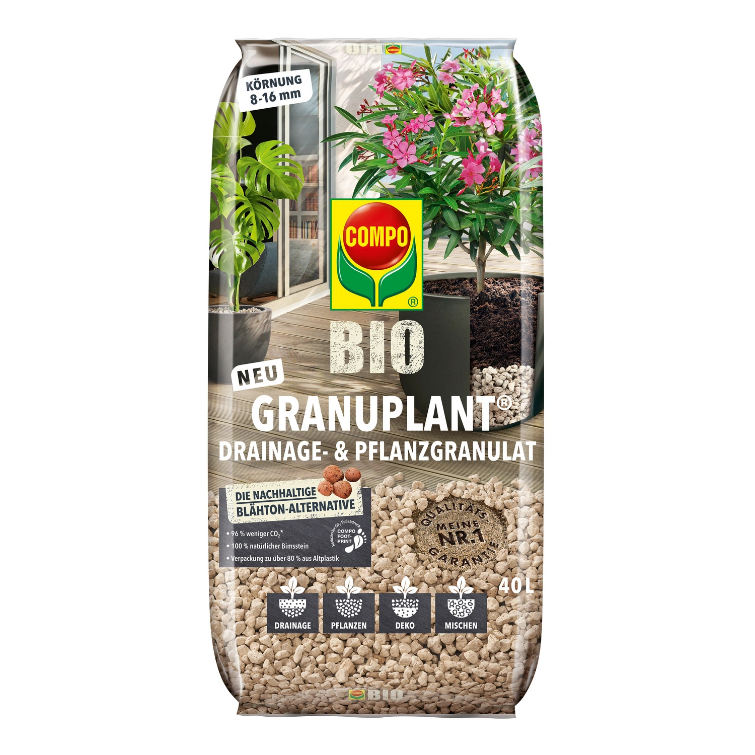 Bimsgranulat »GRANUPLANT®«, 40 Liter, sehr lange Haltbarkeit, ideal für Hydro- und Semikulturen