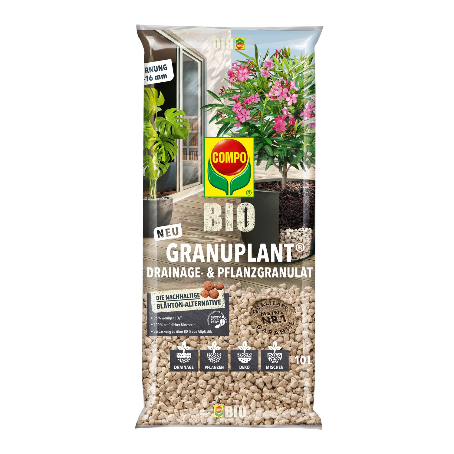 Bimsgranulat »GRANUPLANT®«, 10 Liter, sehr lange Haltbarkeit, ideal für Hydro- und Semikulturen