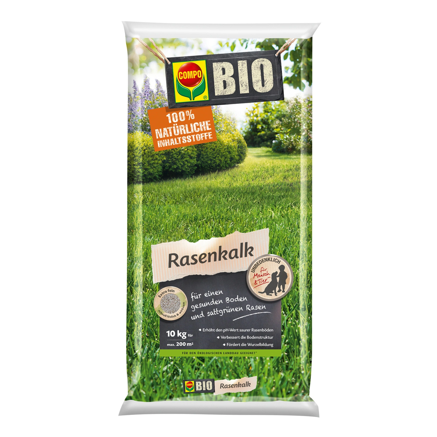 Rasenkalk, 10 kg für 200 m²