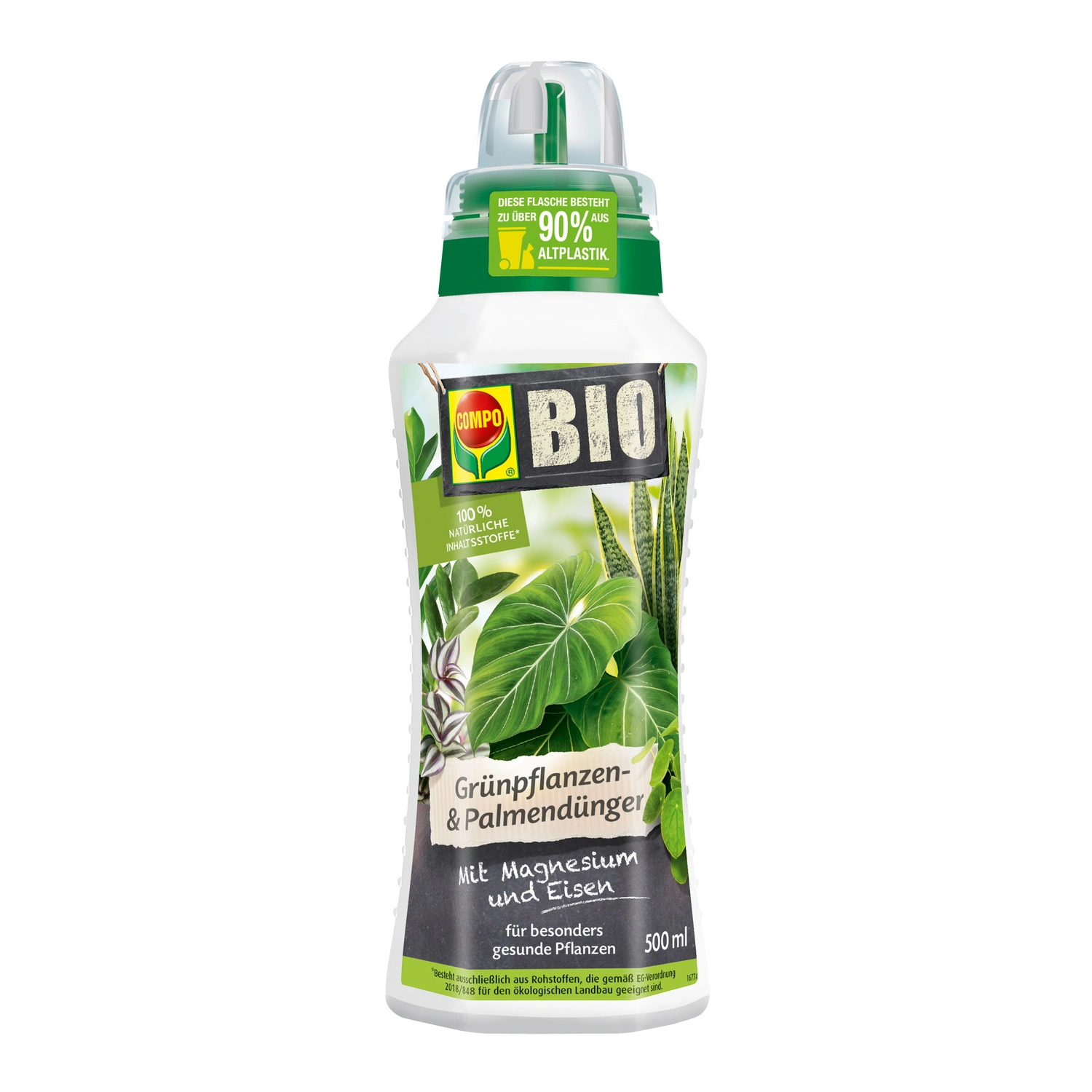 Grünpflanzendünger, BIO, für Grünpflanzen- und Palmen, 500 ml