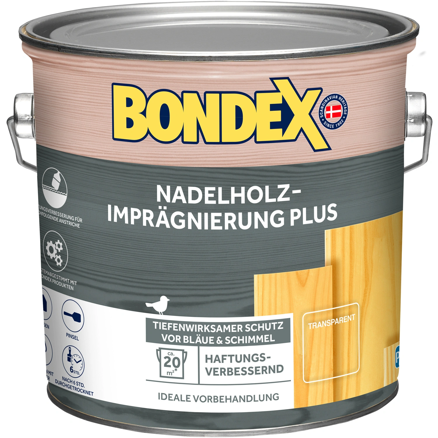 Imprägnierlasur, Nadelholz-Imprägnierung Plus farblos 2,5 l