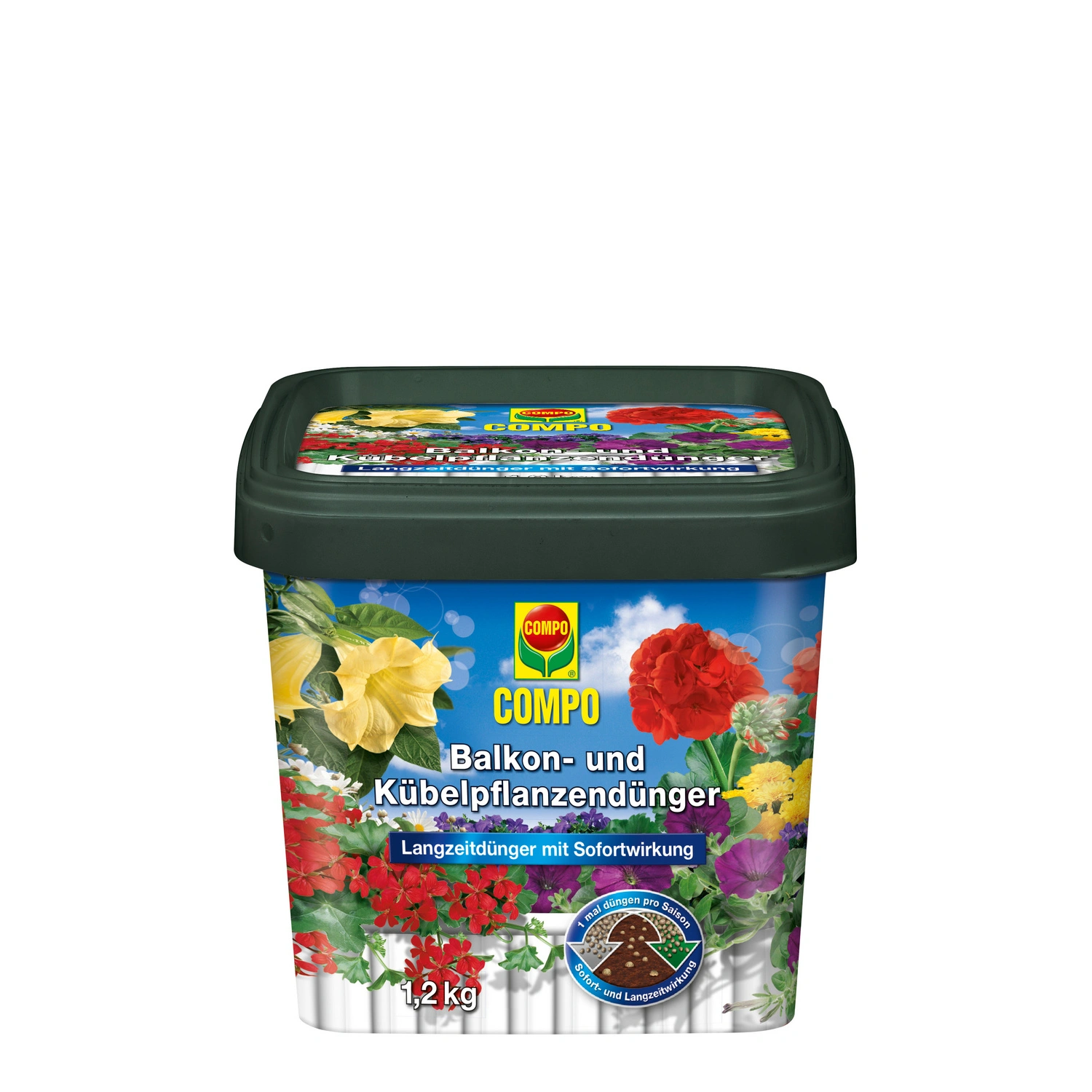 Blumendünger, Balkon-und Kübelpflanzen, 1,2 kg
