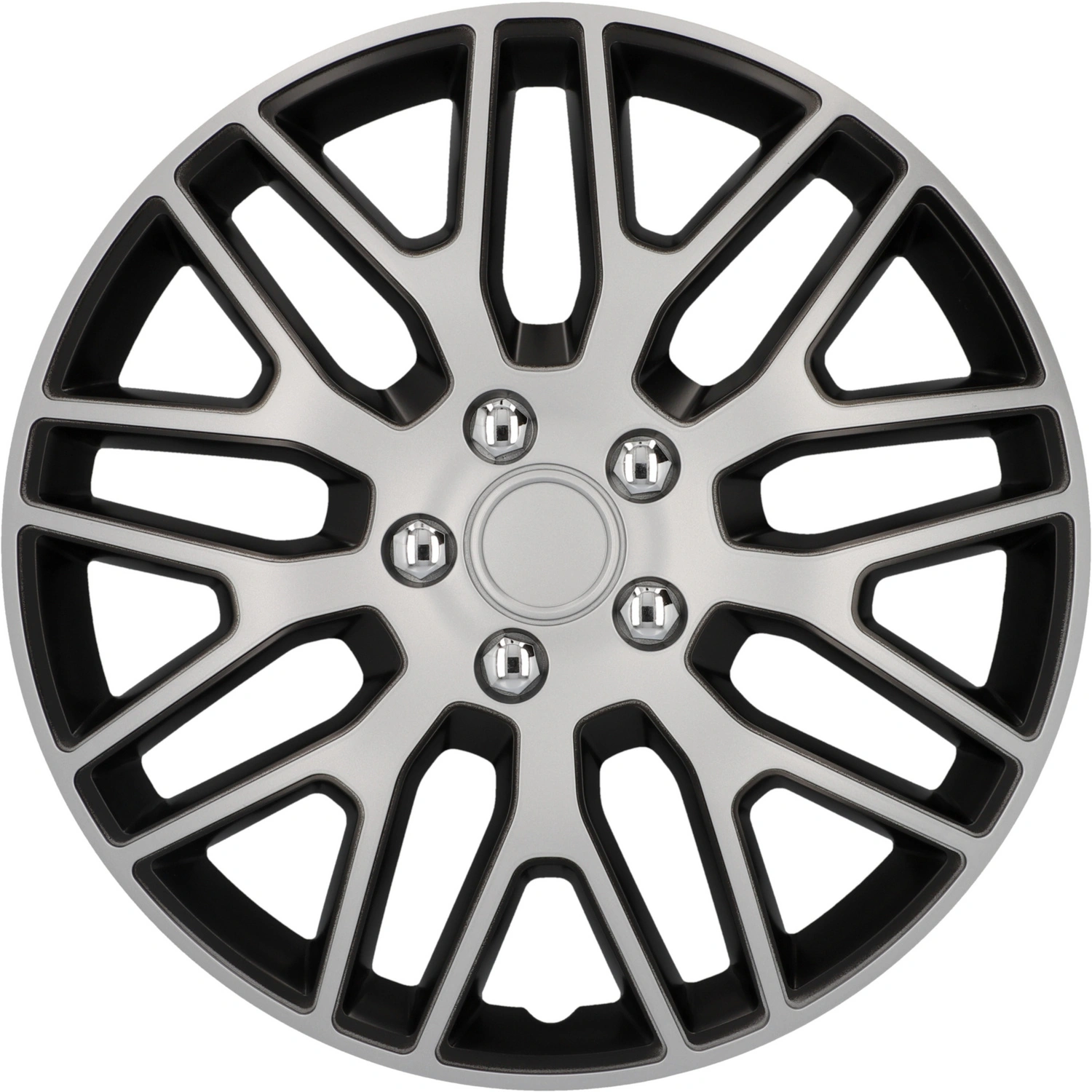 Radzierblende »Branch«, 4er Set, 16 Zoll, ABS, schwarz/silber
