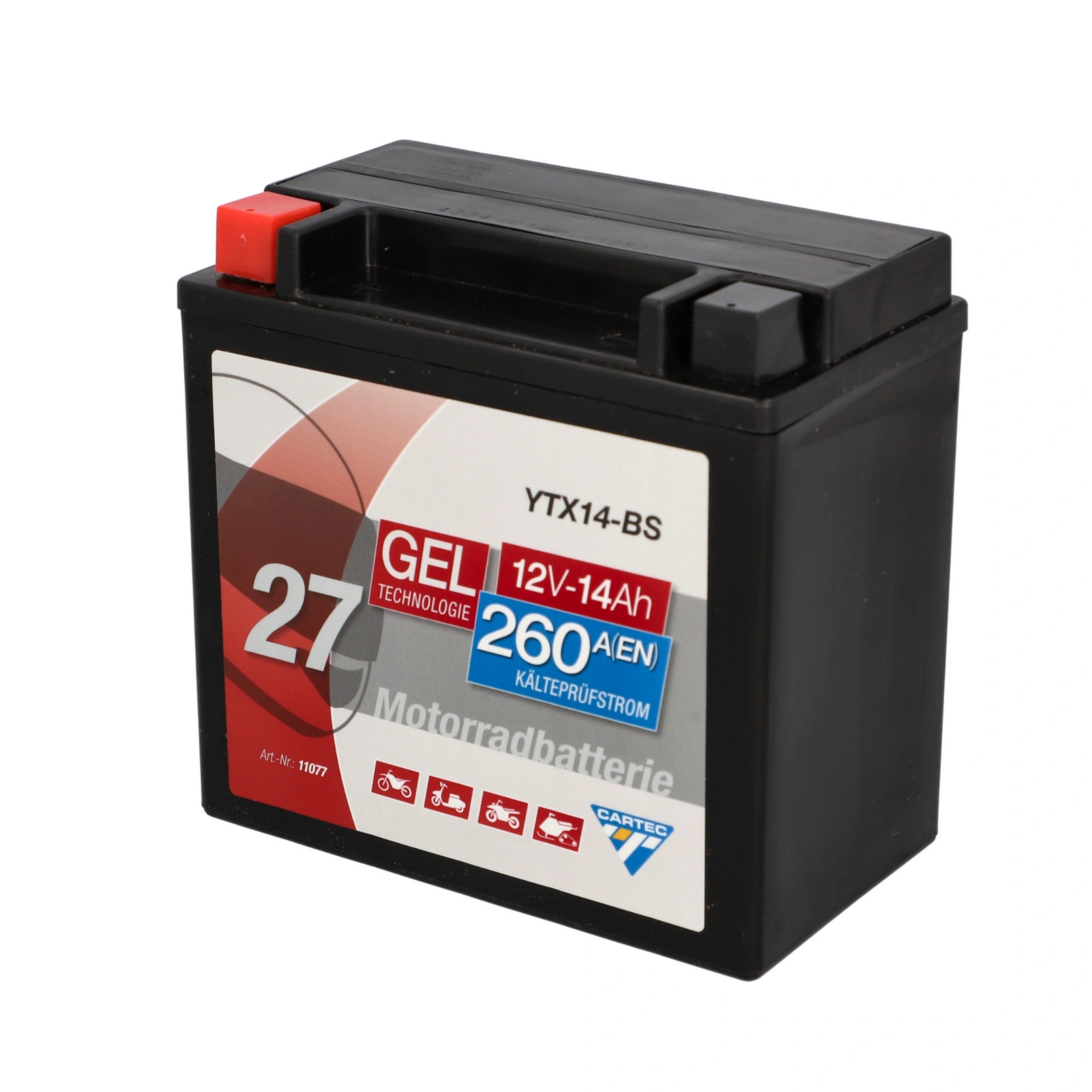 Batterie, YTX14-BS 14Ah 260A