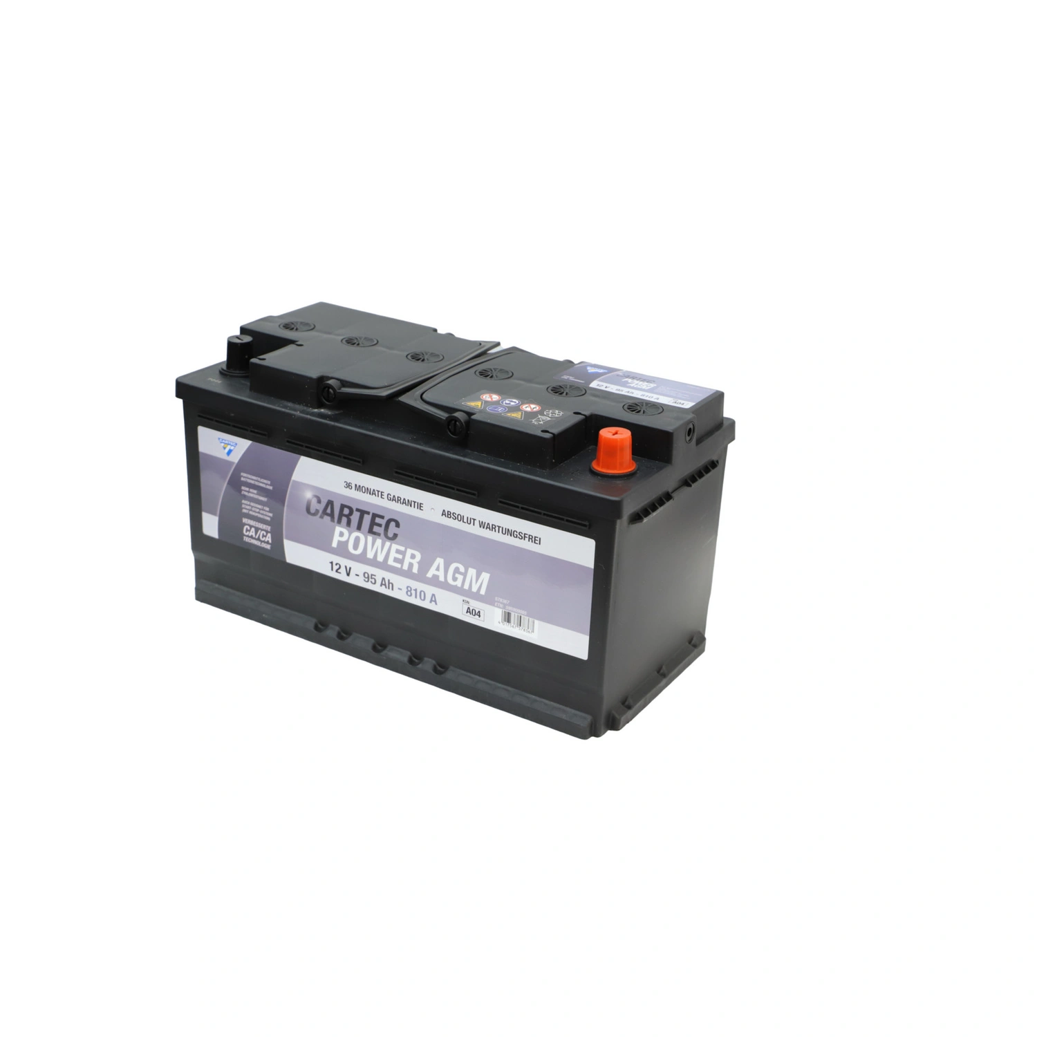 Batterie, Starterbatterie, 95 AH, 12 V, LxBxH: 35,3×17,5×19 cm