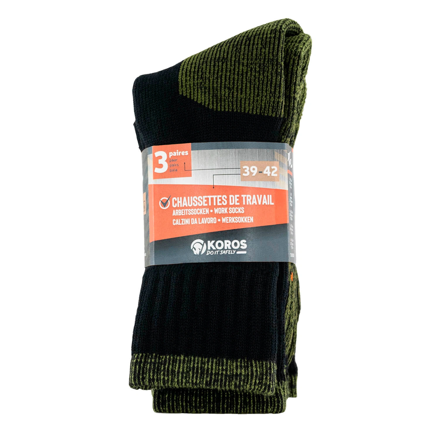 Arbeitssocken »Bamboo«, 3er Set, Gr.39/42, schwarz-grün