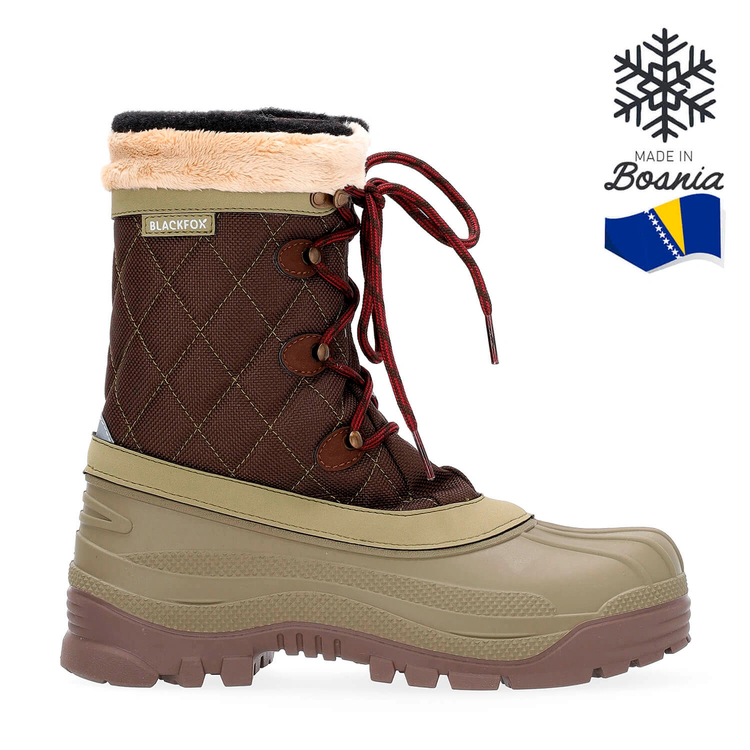 Halbstiefel »Denali«, Gr. 41, khaki, mokka, gefütteter Rand