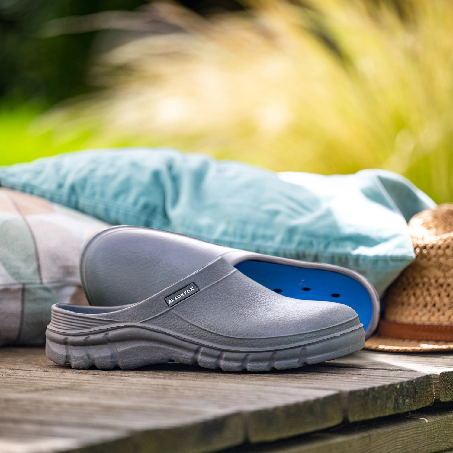 Clogs »Evasion«, Gr.37, grau/blau