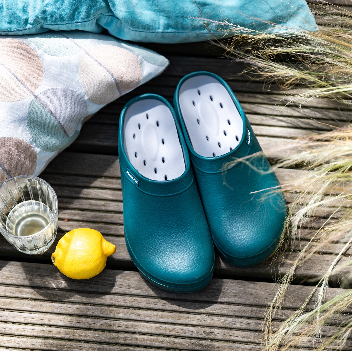 Clogs »Evasion«, Gr.45, smaragd/grau