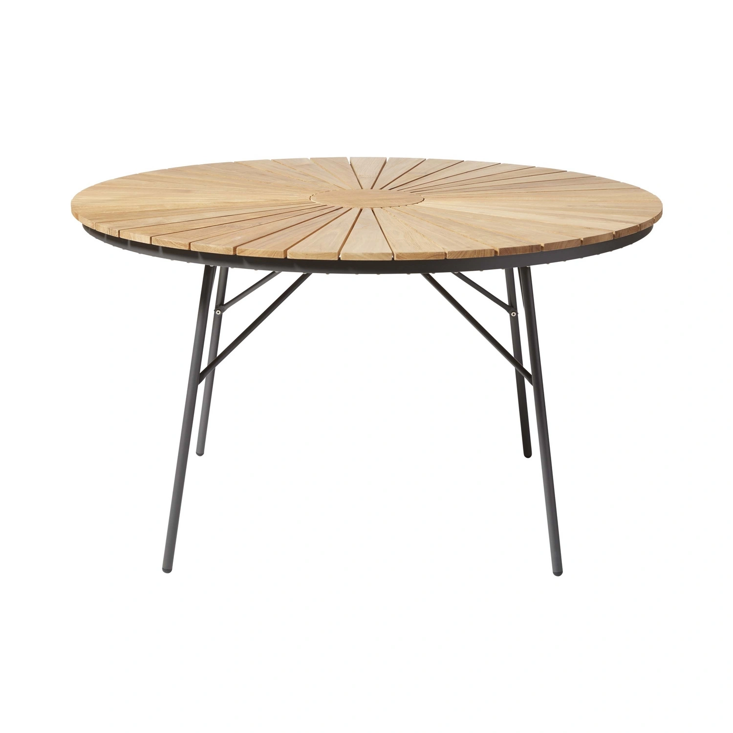 Gartentisch »Ellen«, ØxH: 130 cm x 74 cm, Teakholz, klappbar, Anthrazit