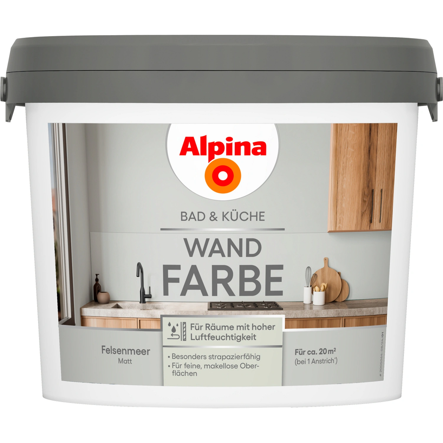 Wandfarbe »Bad & Küche«, Felsenmeer, matt, 2,5 L