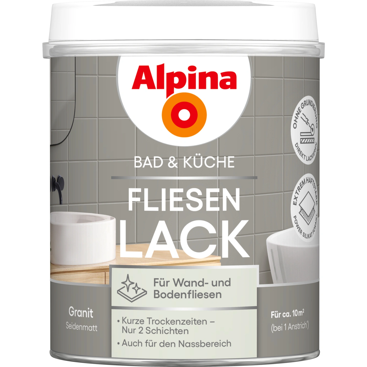 Fliesen-Lack »Bad & Küche«, Granit, seidenmatt, 750 ml