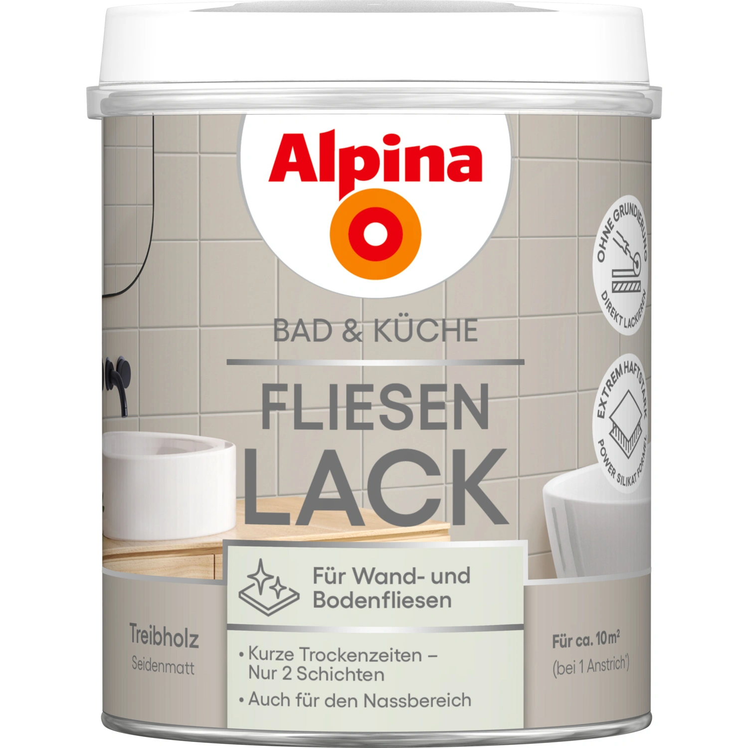 Fliesen-Lack »Bad & Küche«, Treibholz, seidenmatt, 750 ml