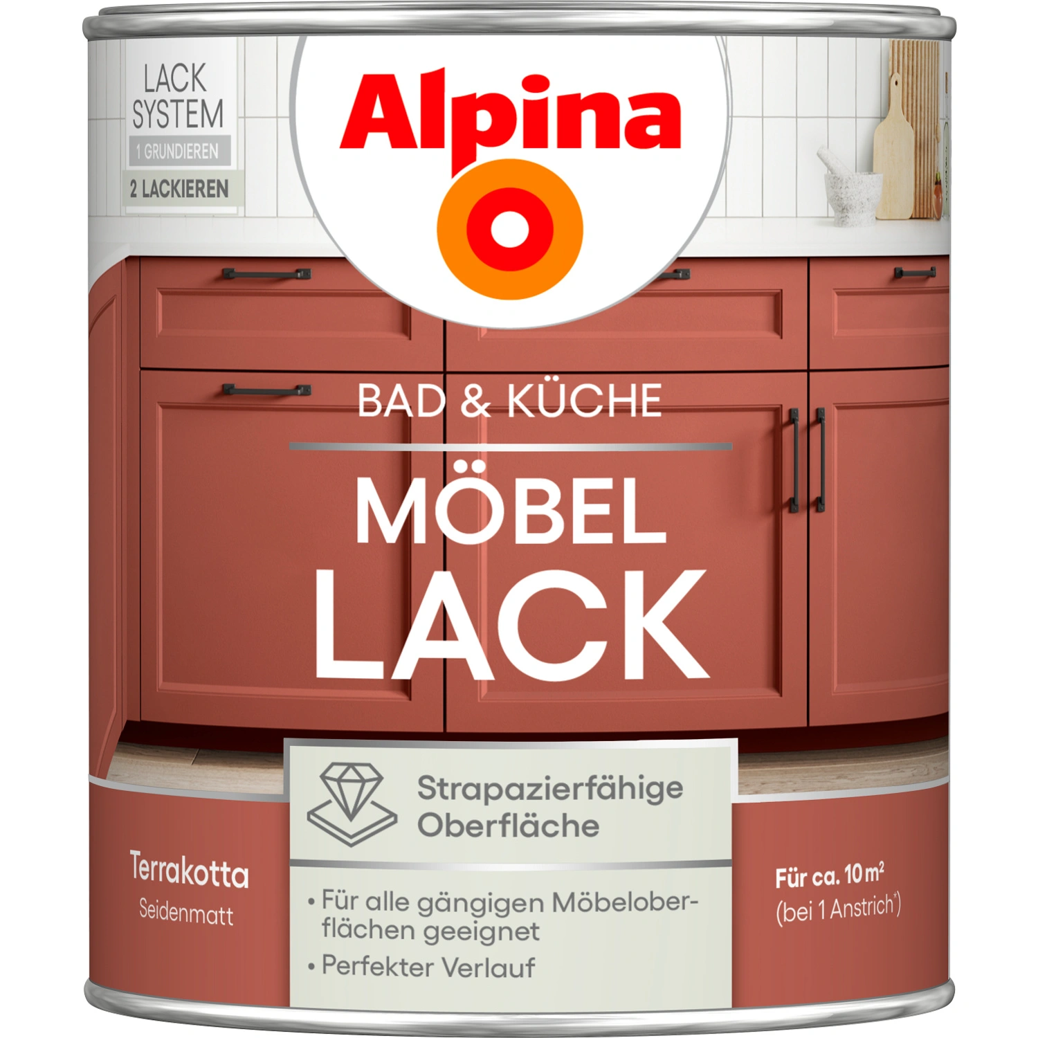 Möbel-Lack »Bad & Küche«, Terrakotta, seidenmatt, 750 ml