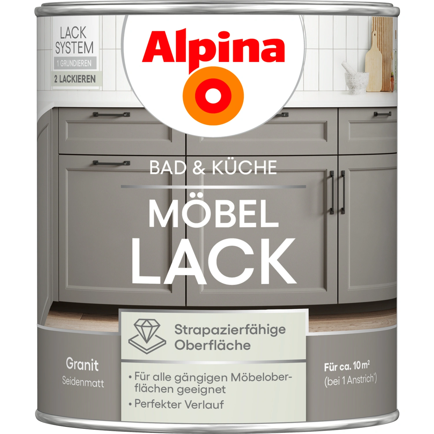 Möbel-Lack »Bad & Küche«, Granit, seidenmatt, 750 ml