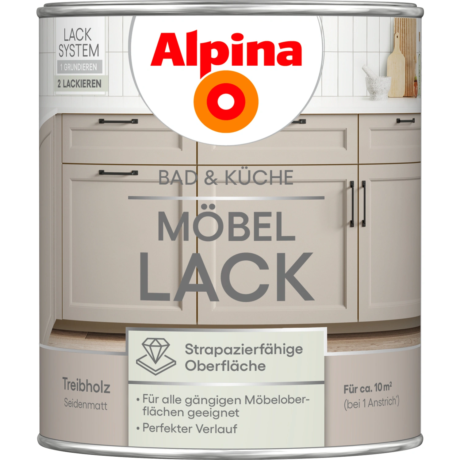 Möbel-Lack »Bad & Küche«, Treibholz, seidenmatt, 750 ml