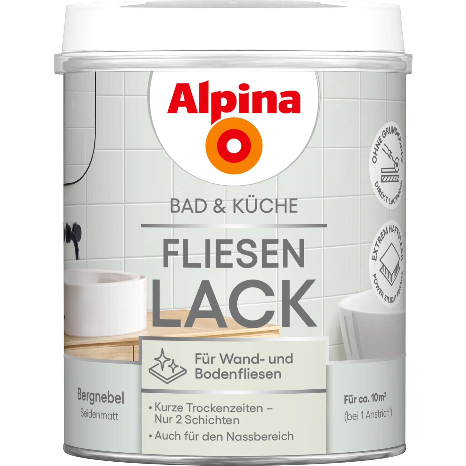 Fliesen-Lack »Bad & Küche«, Bergnebel, seidenmatt, 750 ml