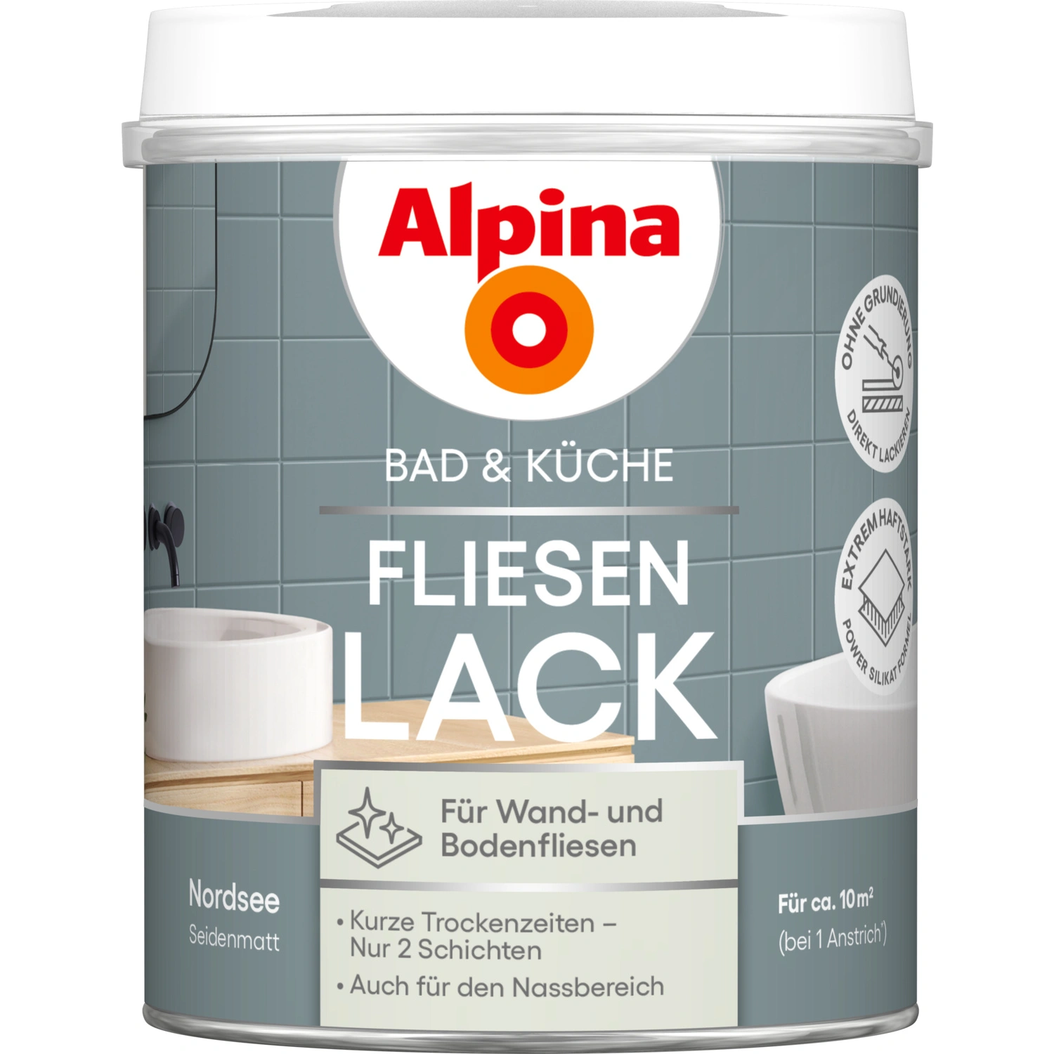 Fliesen-Lack »Bad & Küche«, Nordesee, seidenmatt, 750 ml