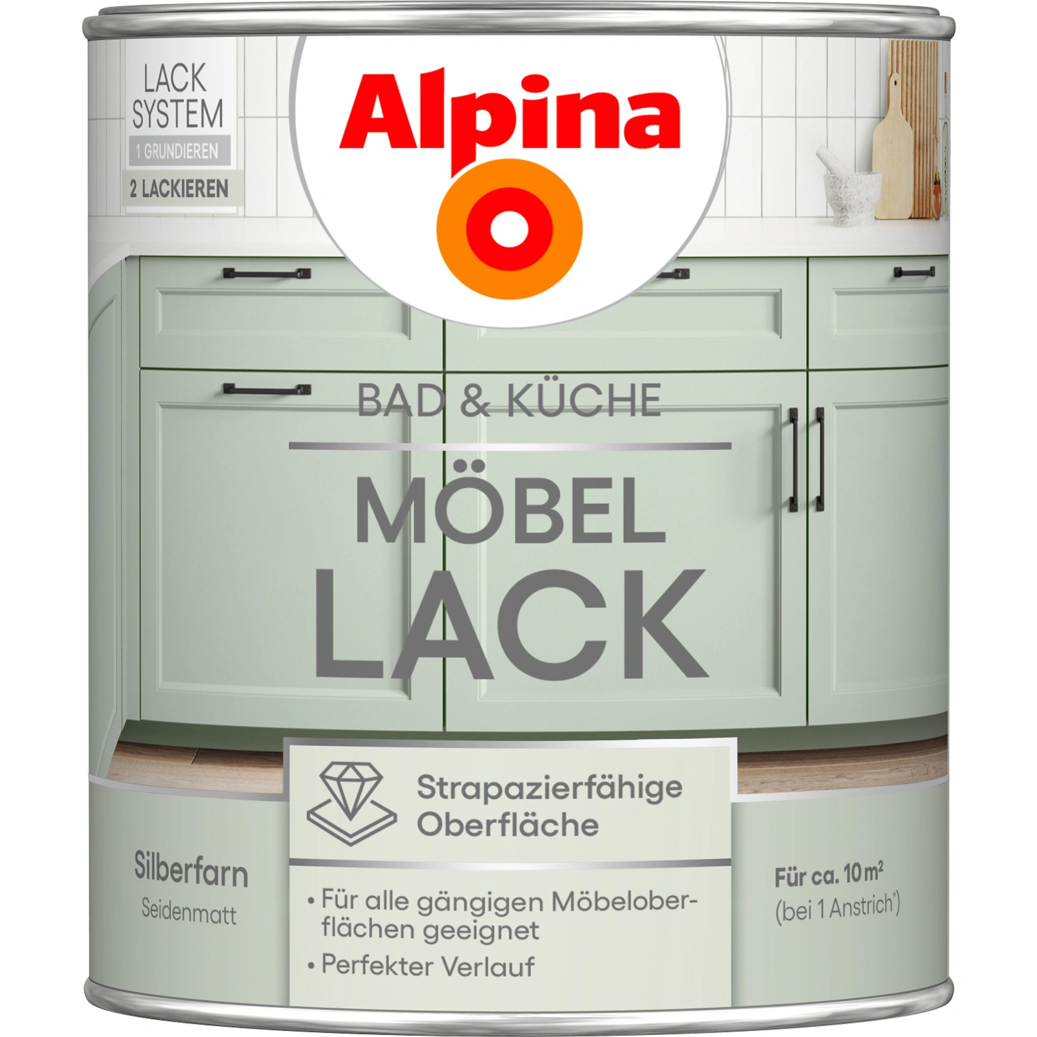 Möbel-Lack »Bad & Küche«, Vulkangestein, seidenmatt, 750 ml