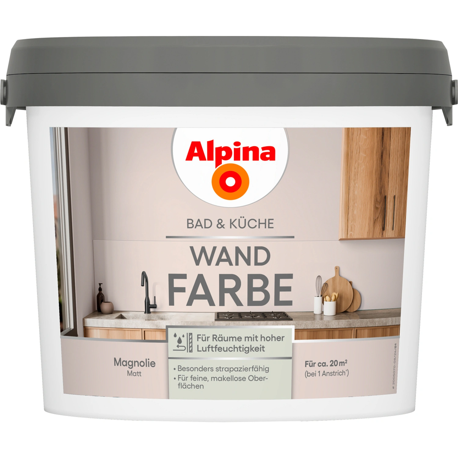 Wandfarbe »Bad & Küche«, Magnolie, matt, 2,5 L