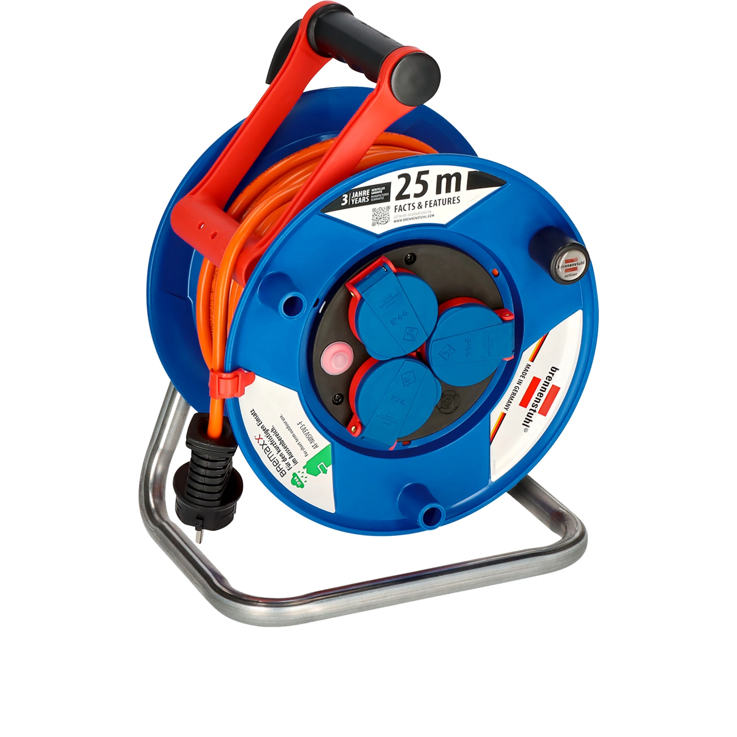 Kabeltrommel »Garant«, AT-N05V3V3-F 3G1,5, IP 44, 3-fach, Kabellänge: 25 m
