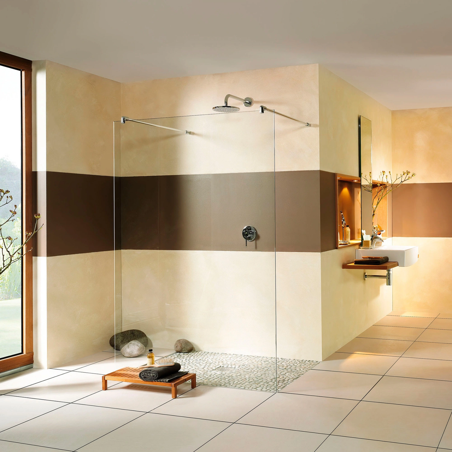 Duschwand »ENTRA Walk-IN«, freistehend, BxH: 120 x 200 cm, Klarglas, chromeffekt