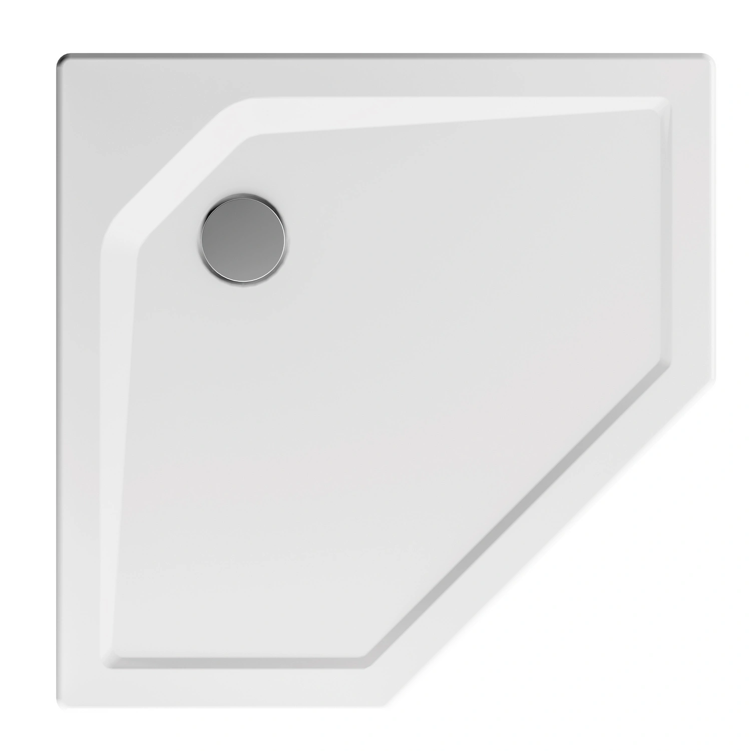 Fünfeckduschwanne »Classic Line extra flach«, BxL: 900 x 900 mm, weiß