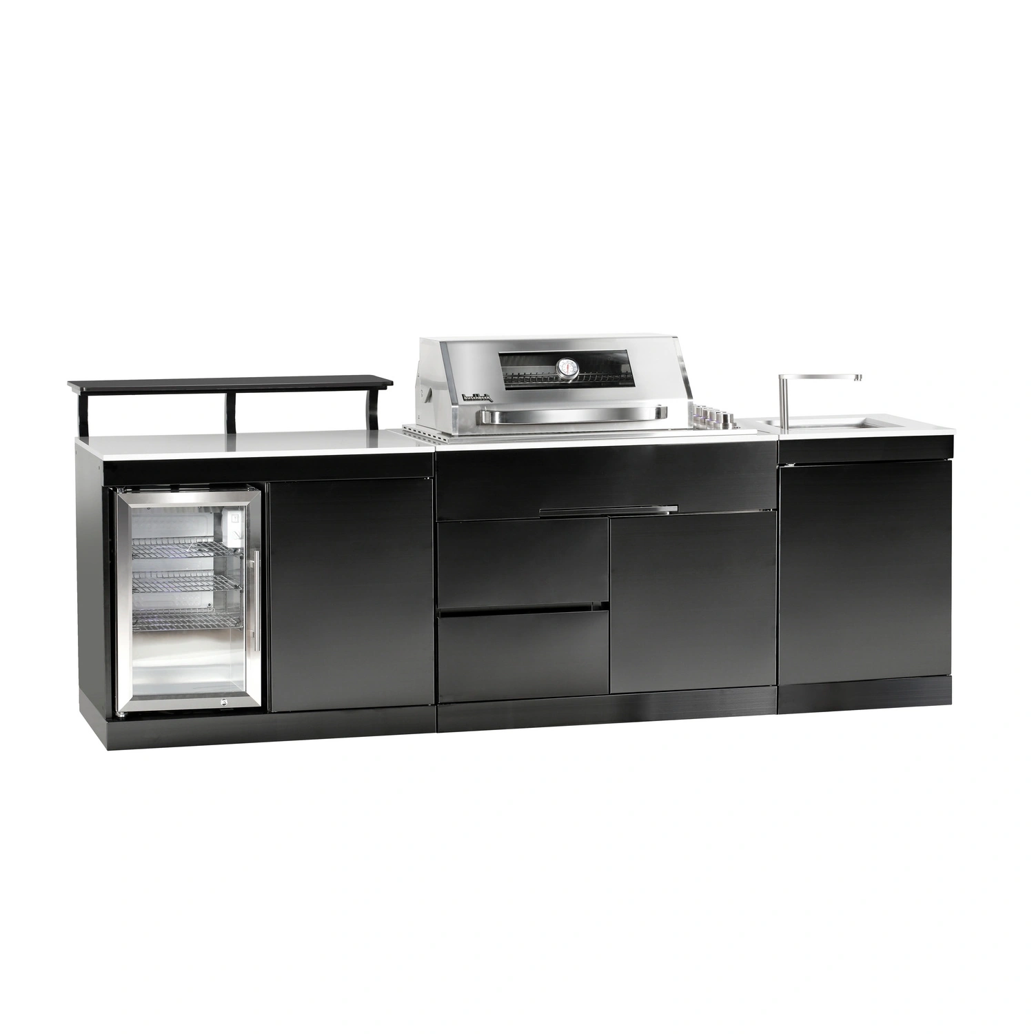 Outdoor-Küche »Bradford«, BxHxT: 270 x 120 x 92 cm, schwarz