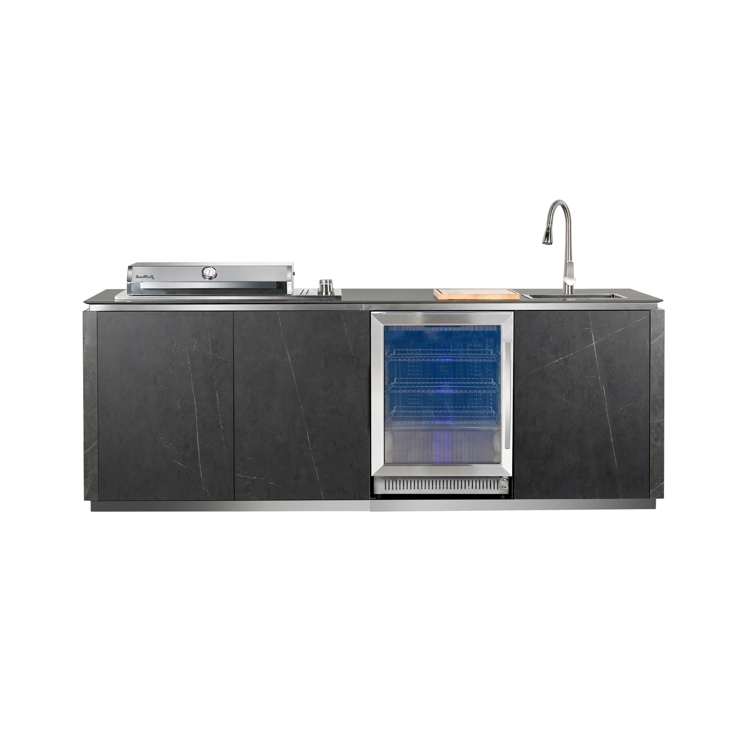 Outdoor-Küche »Derby«, BxHxT: 253 x 143 x 110 cm, anthrazit