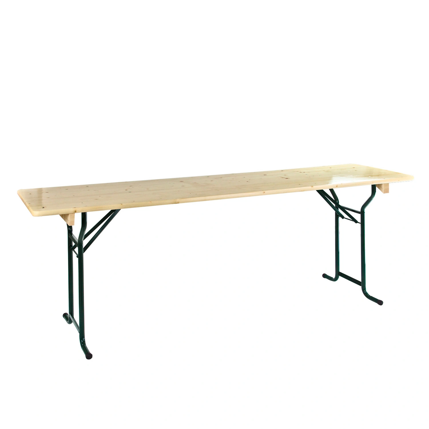 Biergarten-Klapptisch, BxHxT: 220 x 78 x 70 cm, klappbar, Fichtenholz/Metallrohr