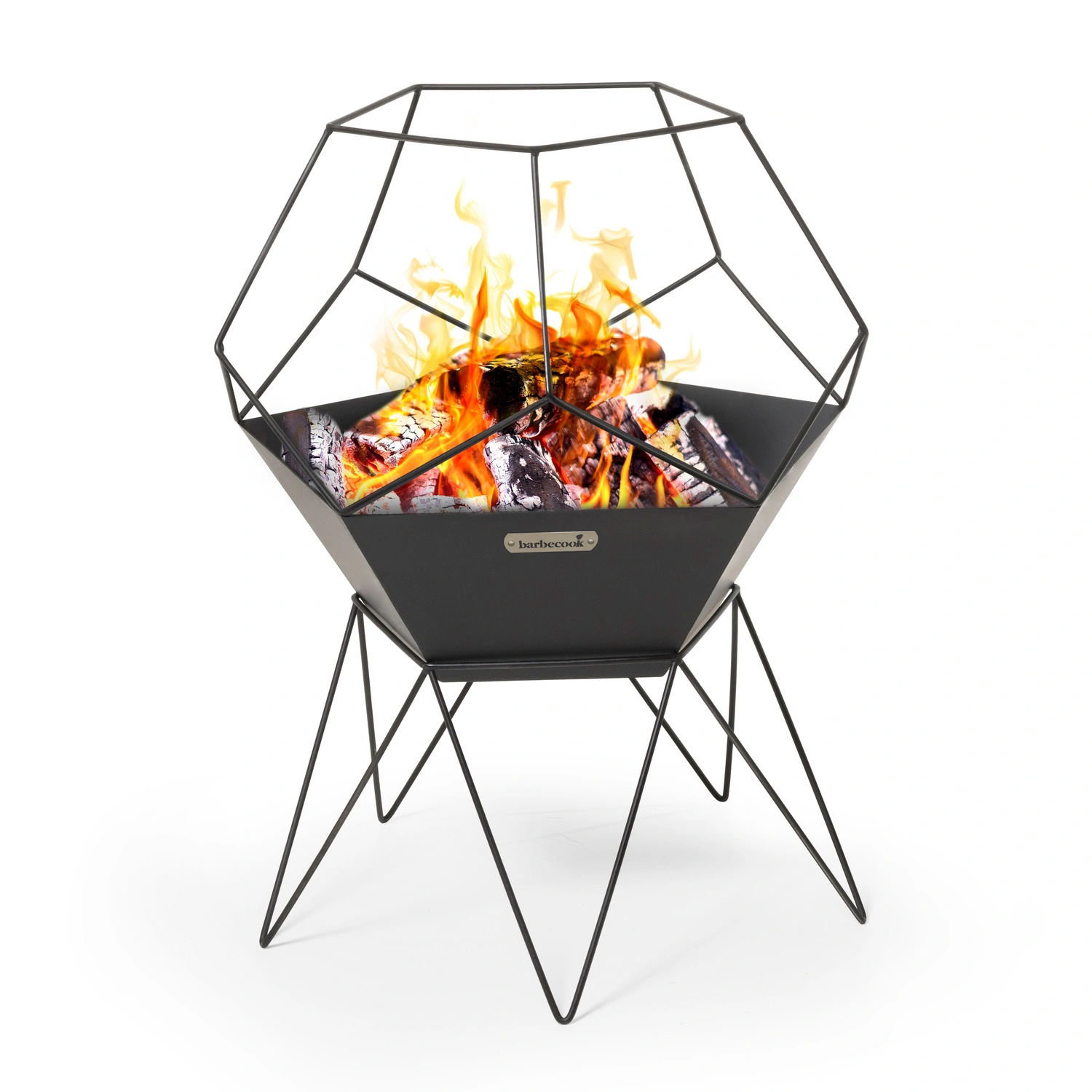 Feuerschale »Jura«, BxHxT: 42 x 70 x 42 cm, Stahlblech,schwarz lackiert
