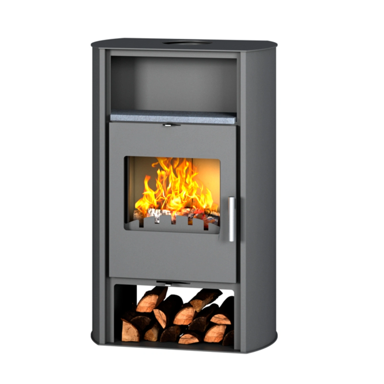 Kaminofen »Arango«, grau, Stahl, 7 kW