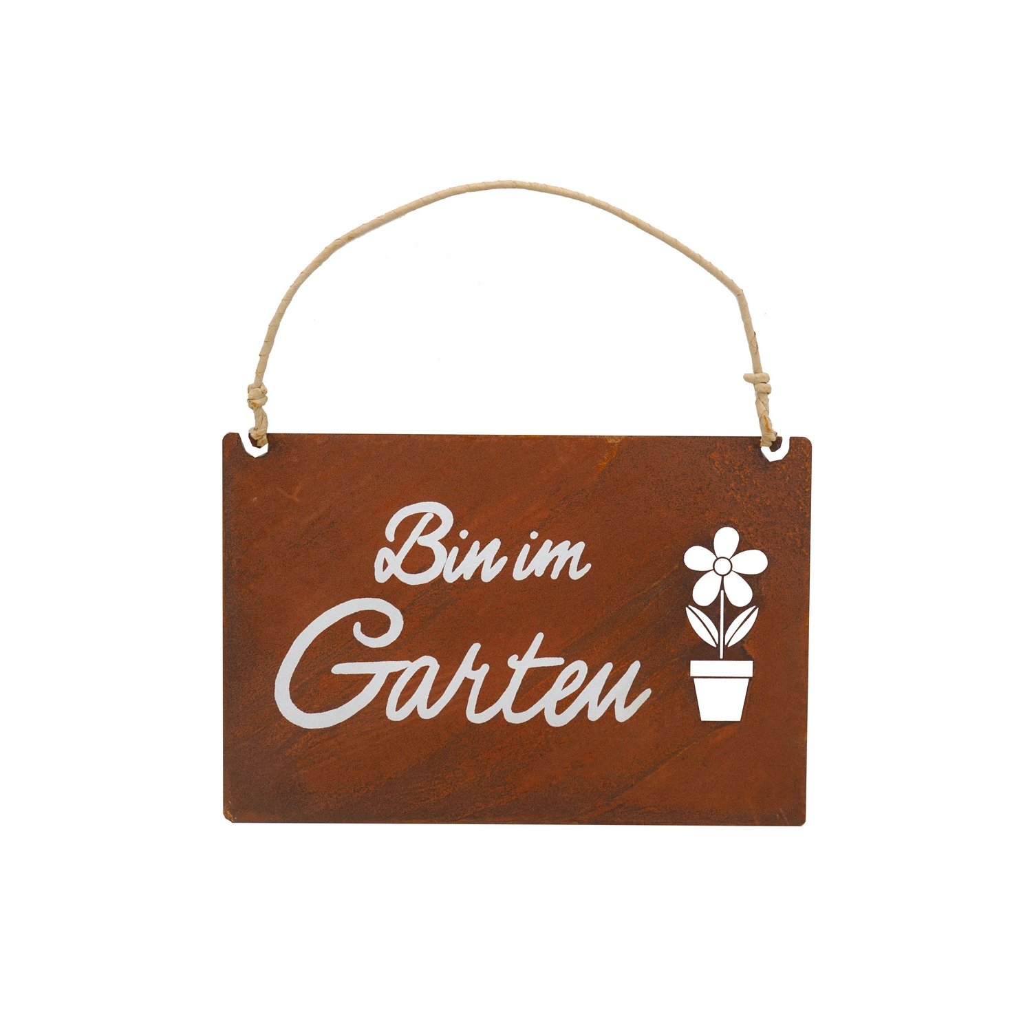 Dekoration »Bin im Garten«, Tafel, BxH: 10 cm x 20 cm
