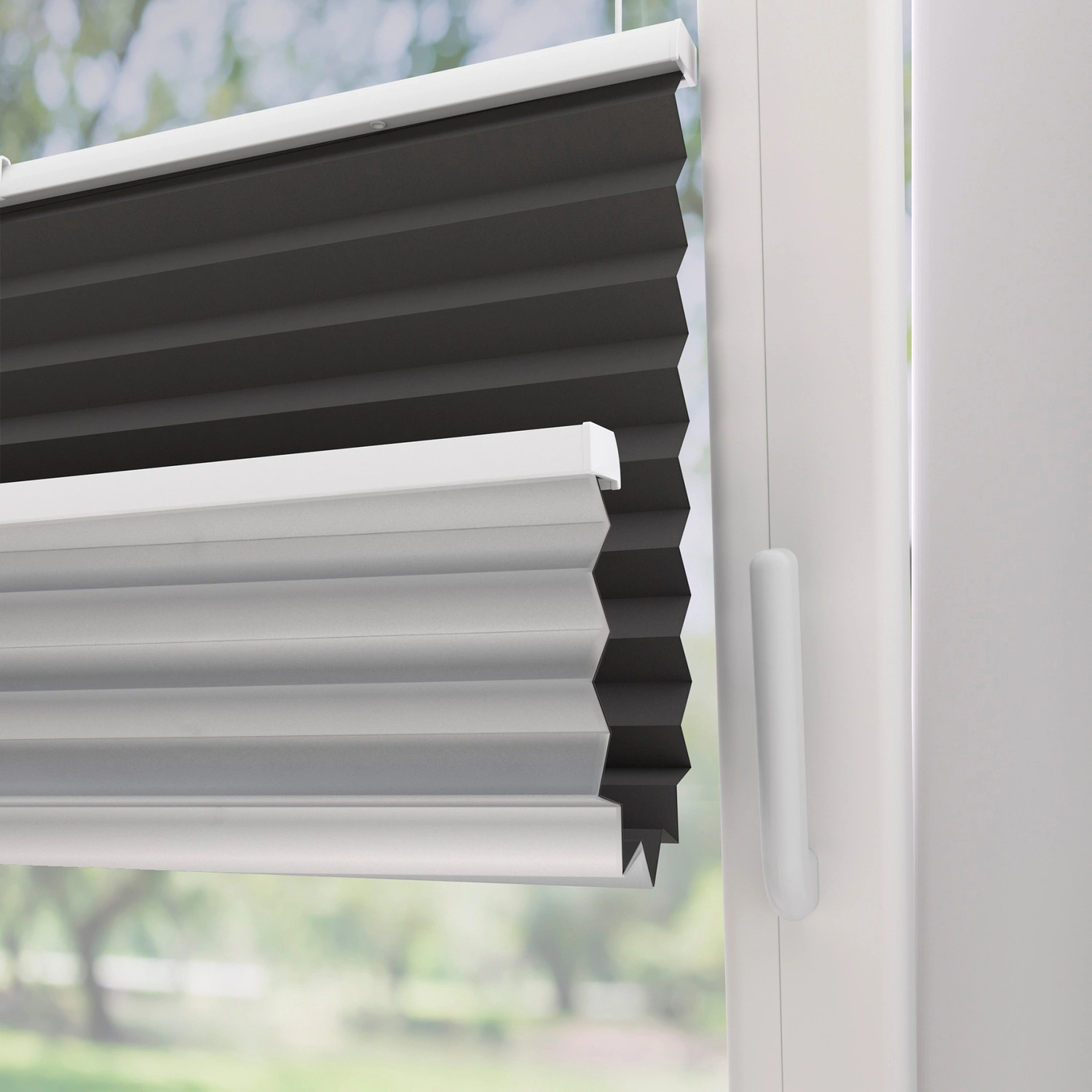 Thermo Plissee, verspannt, BxH: 60 x 130 cm, Polyester, grau