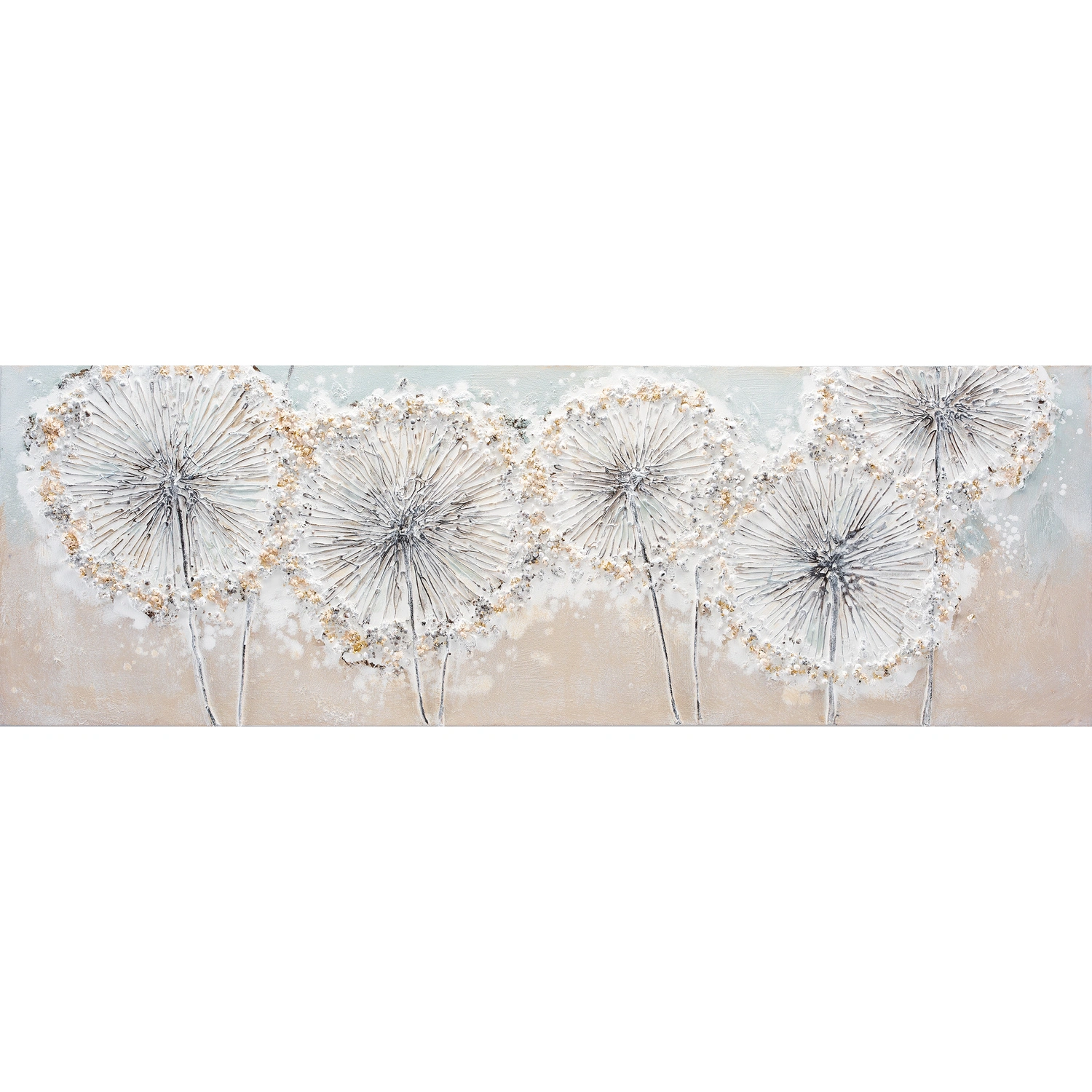 Leinwandbild »Handgemalte Blumen«, BxH: 120 x 40 cm