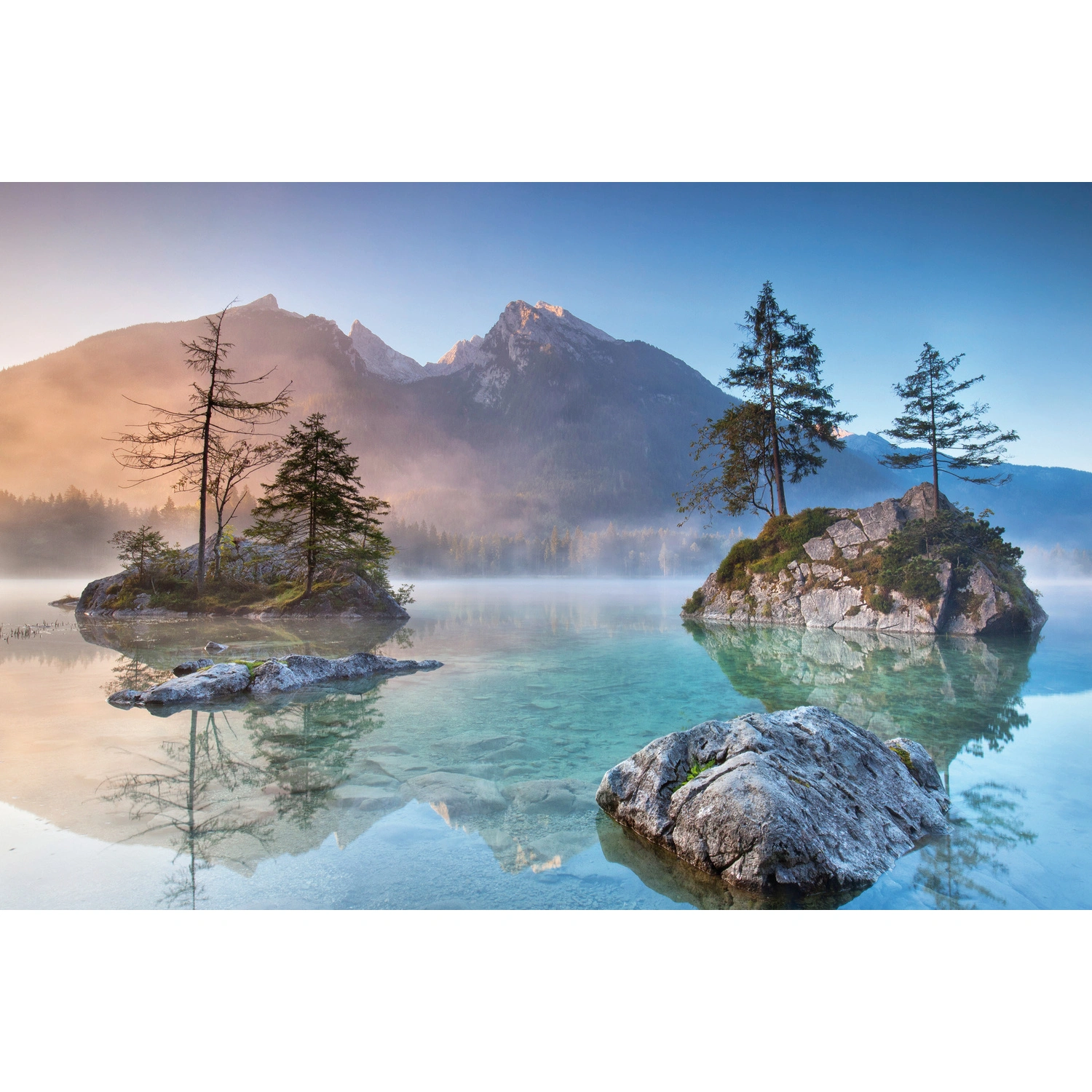 Keilrahmenbild »Mystischer See«, BxH: 90 x 60 cm