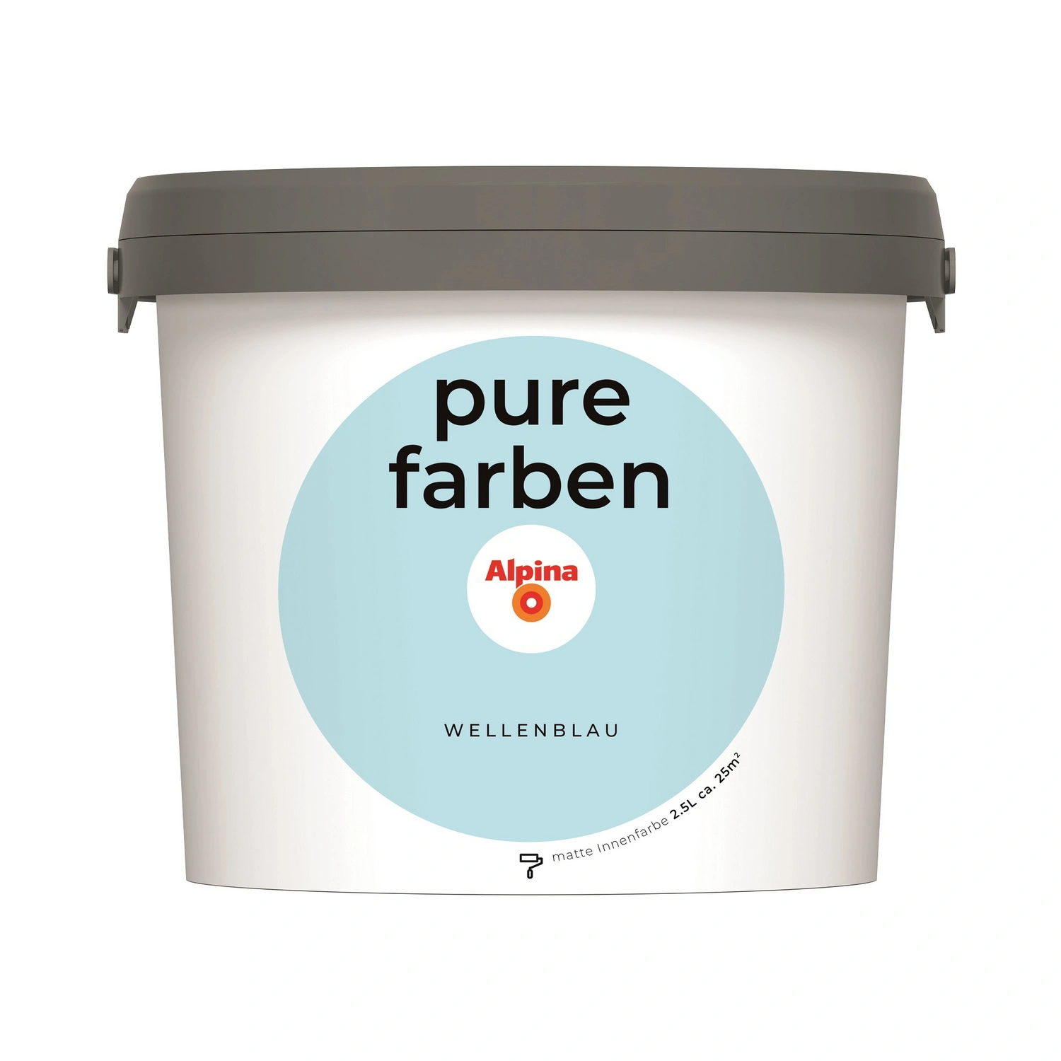 Wandfarbe »Pure Farben«, Wellenblau, 2,5L, matt