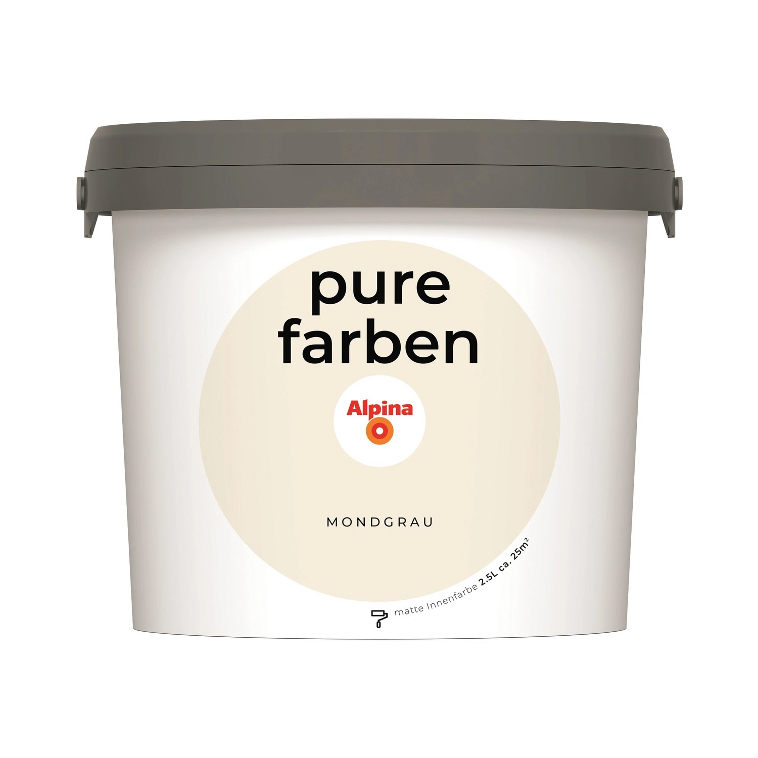 Wandfarbe »Pure Farben«, Mondgrau, 2,5L, matt