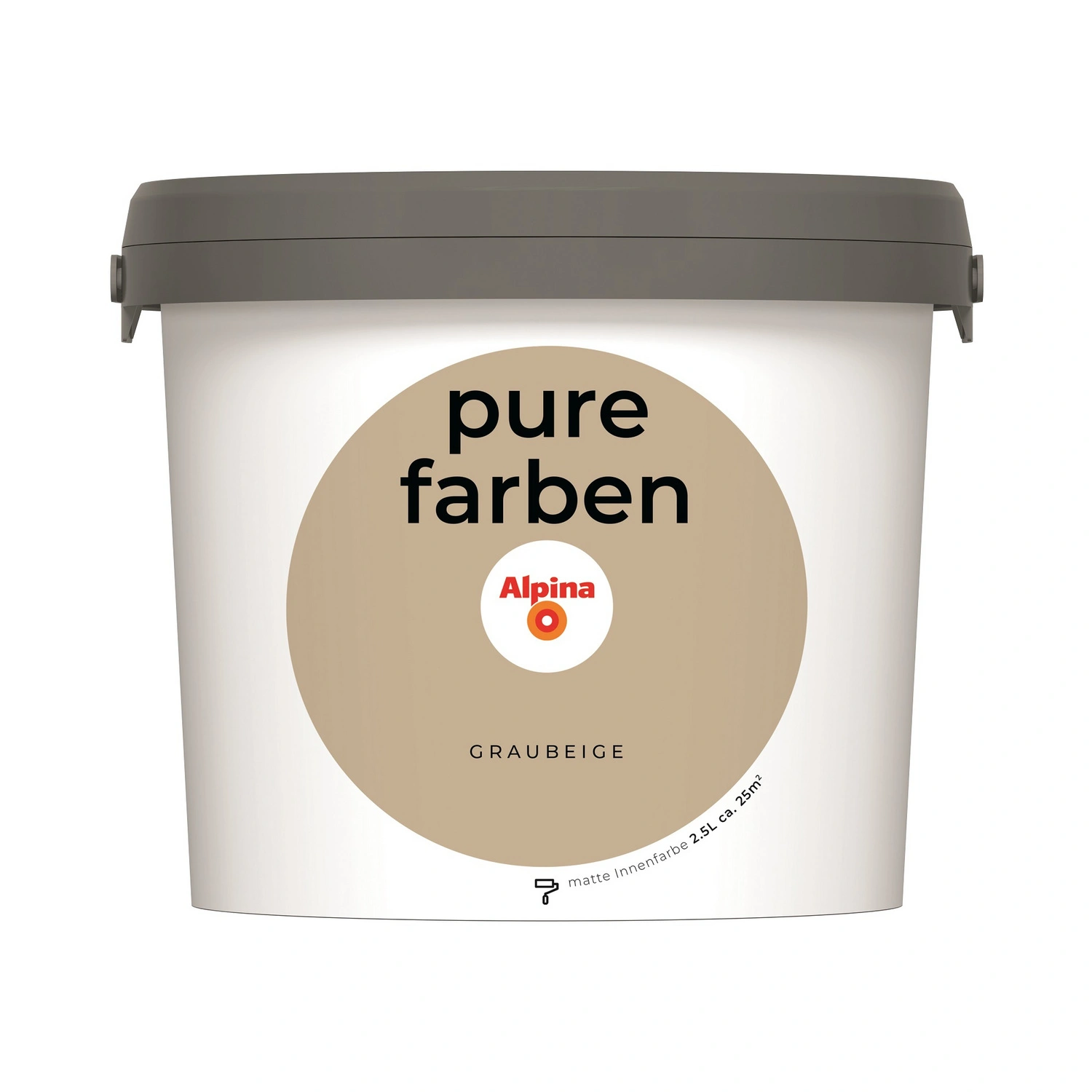 Wandfarbe »Pure Farben«, Graubeige, 2,5L, matt