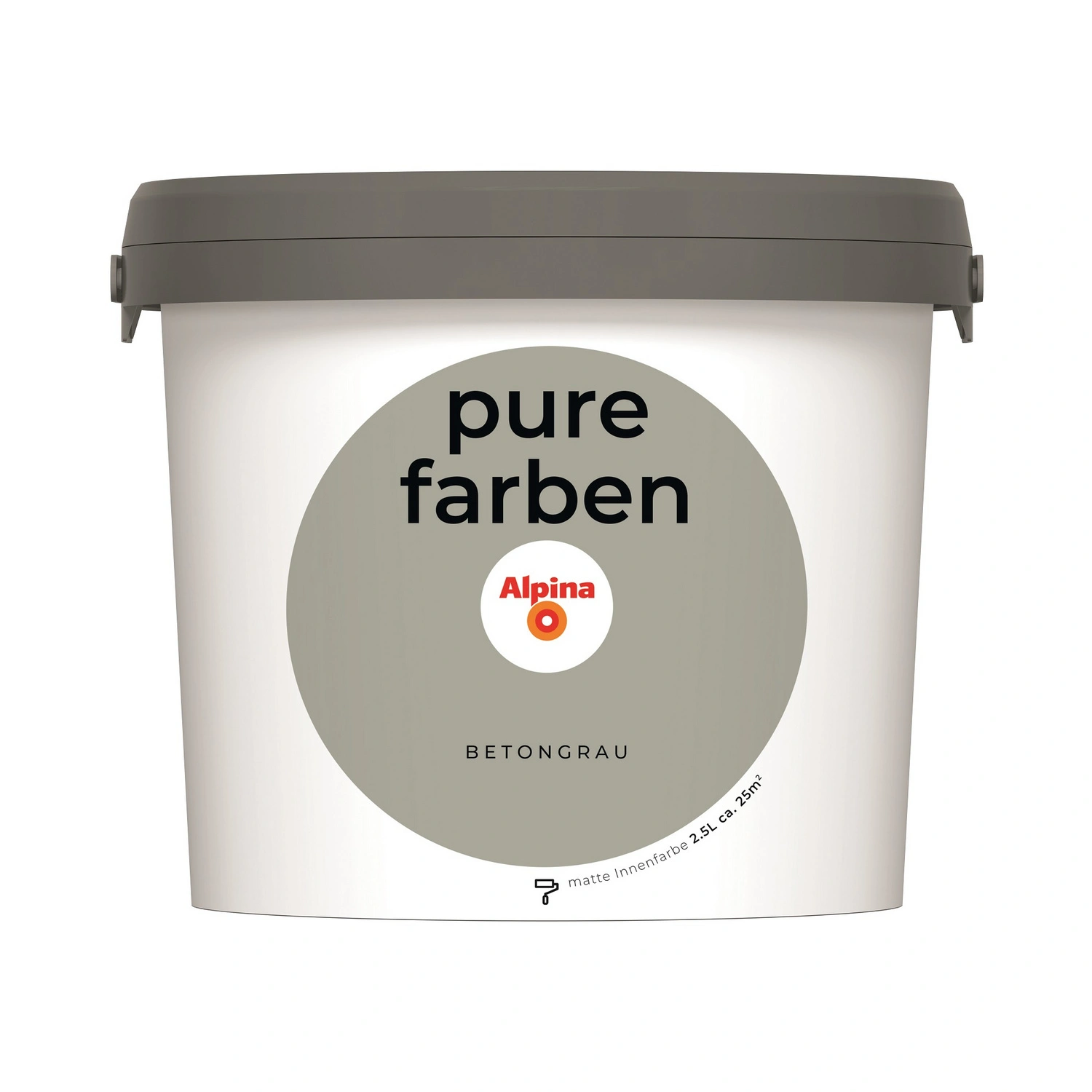 Wandfarbe »Pure Farben«, Betongrau, 2,5L, matt