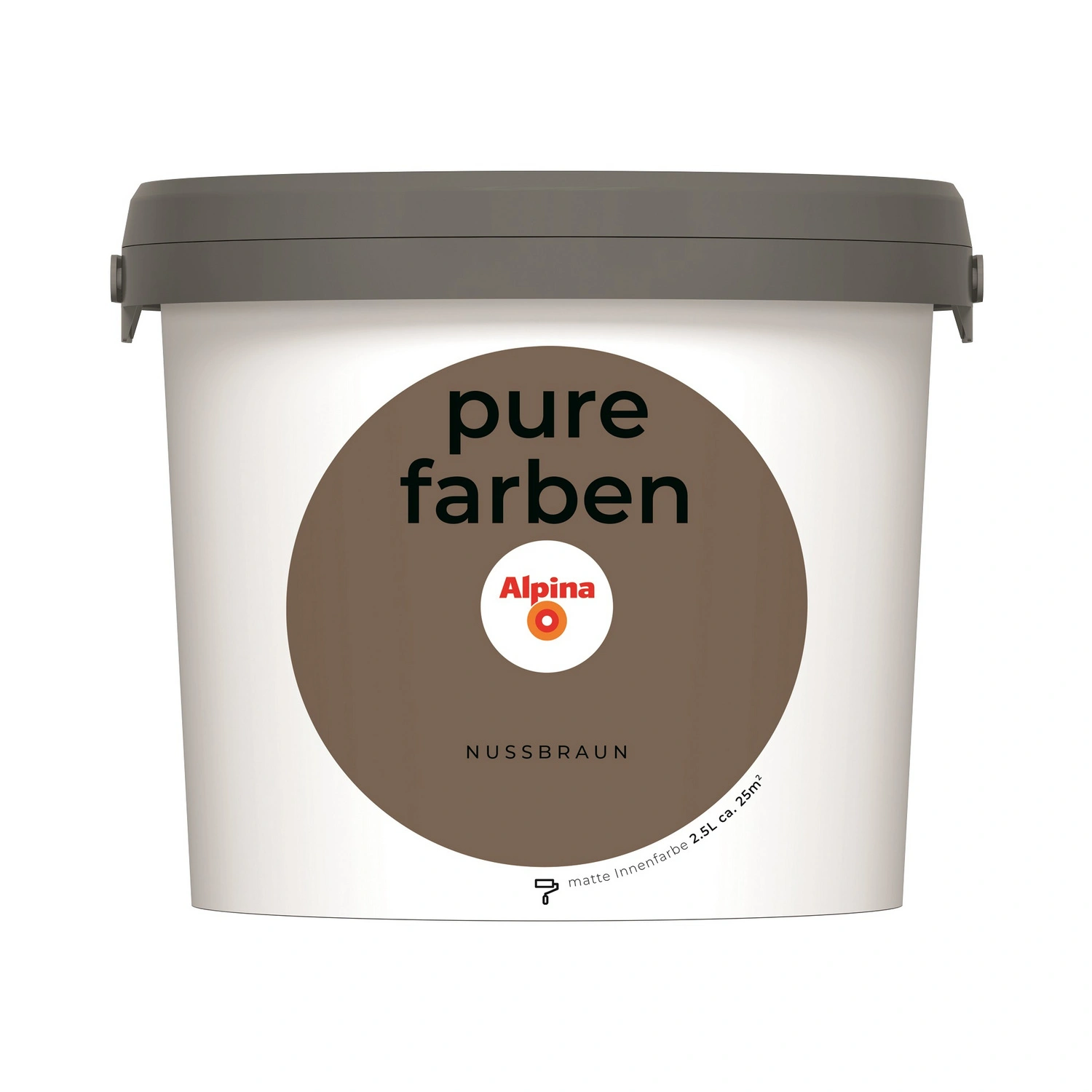 Wandfarbe »Pure Farben«, Nussbraun, 2,5L, matt
