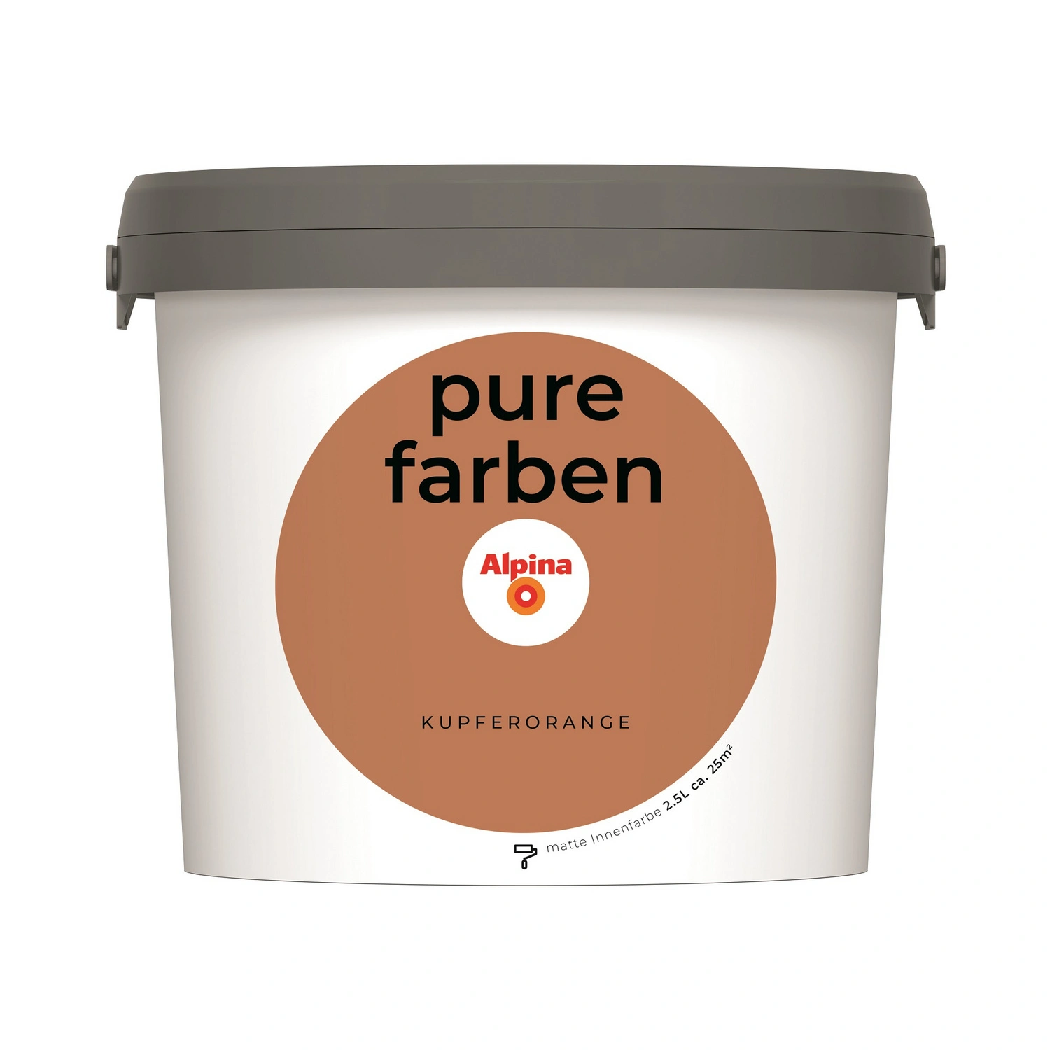 Wandfarbe »Pure Farben«, Kupferorange, 2,5L, matt