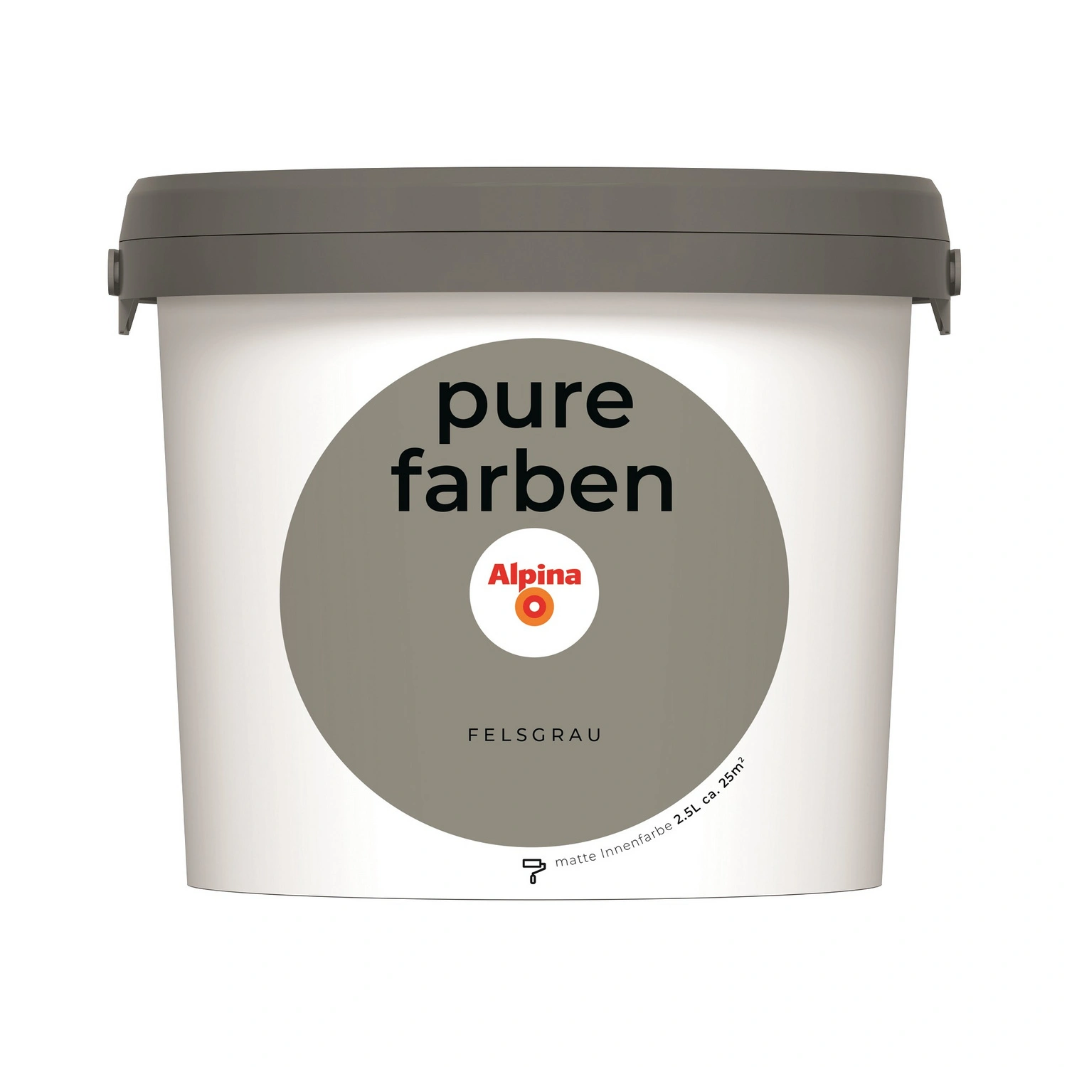 Wandfarbe »Pure Farben«, Felsgrau, 2,5L, matt