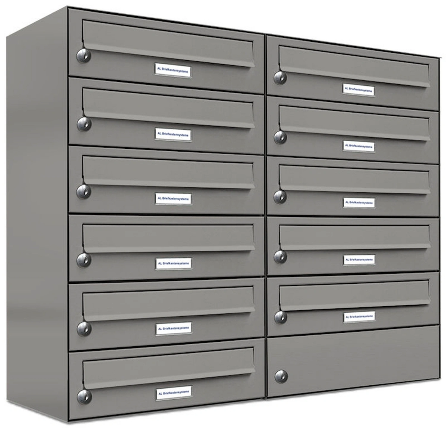 Briefkasten, Parteien: 11, Aufputzmontage, BxHxT: 76,6 x 69 x 27,5 cm