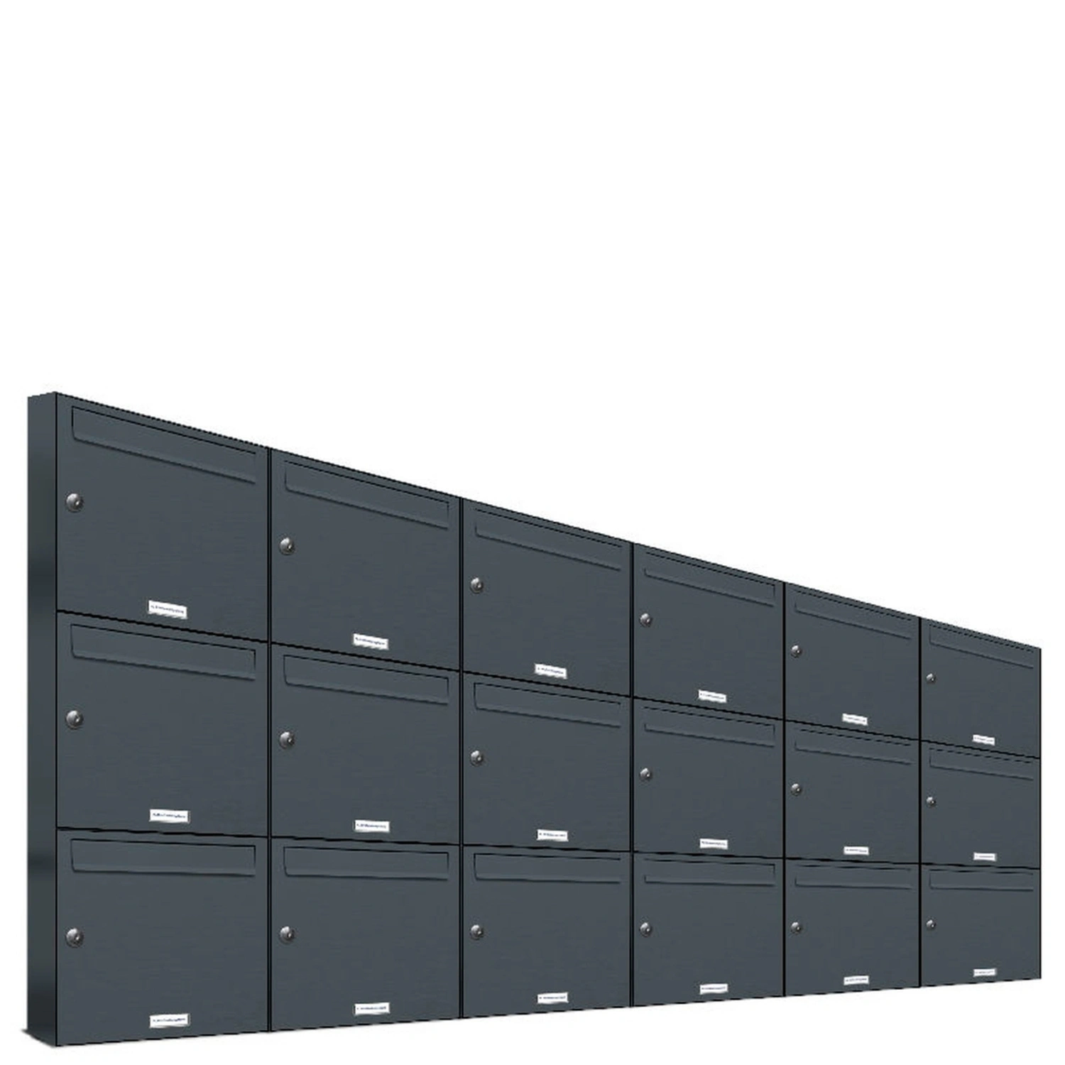 Briefkasten, Parteien: 18, Aufputzmontage, BxHxT: 153,171 x 102,6 x 11,6 cm