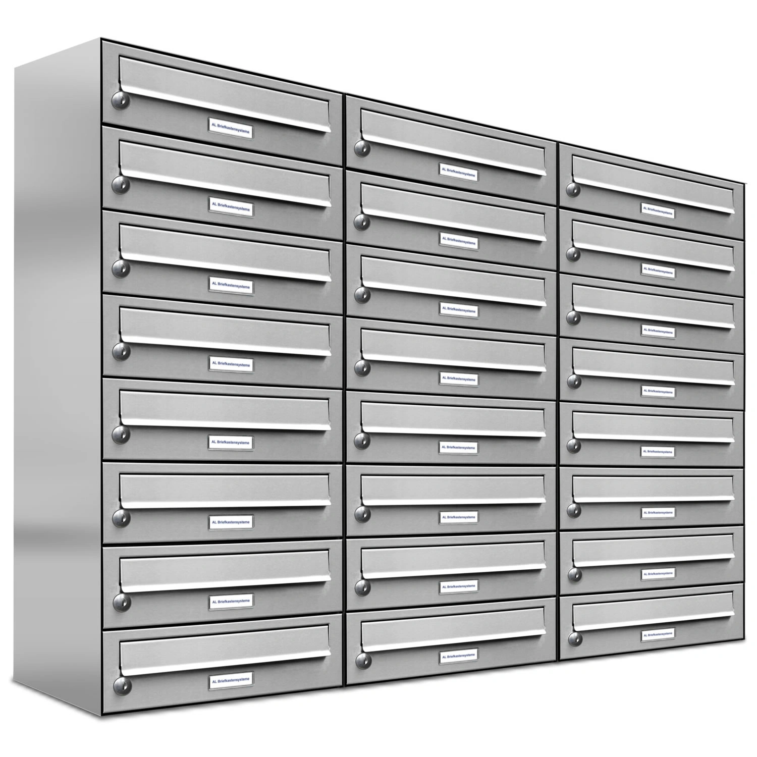 Briefkasten, Parteien: 24, Aufputzmontage, BxHxT: 153,165 x 92,0 x 27,5 cm
